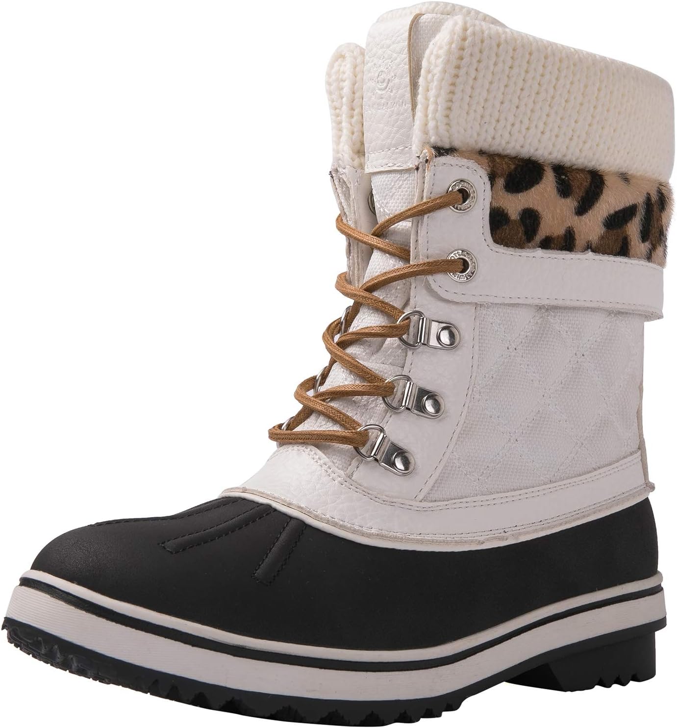 GLOBALWIN Women's Waterproof Winter Boots Snow Boots For Women 8.5 1910 White