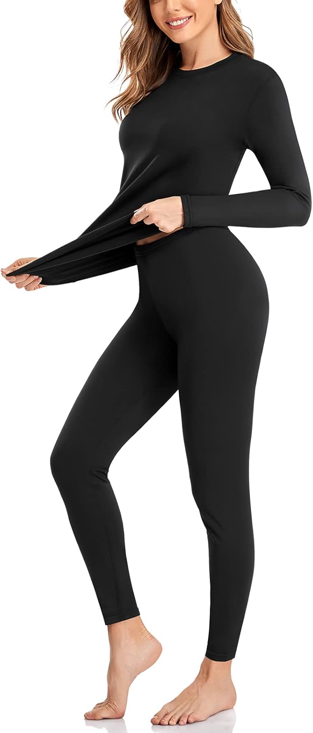SIMIYA Women Thermal Underwear Set Base Layer Long Sleeve Top Ultra Soft Long Jo...