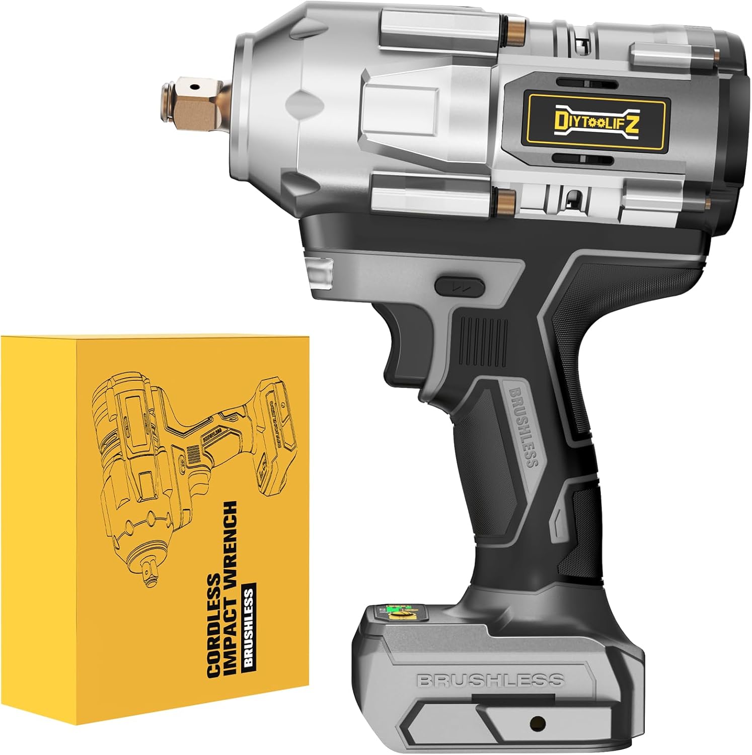 Cordless Impact Wrench 1/2 inch for DeWalt 20v Battery, Impact Wrench 900Ft-lbs(...