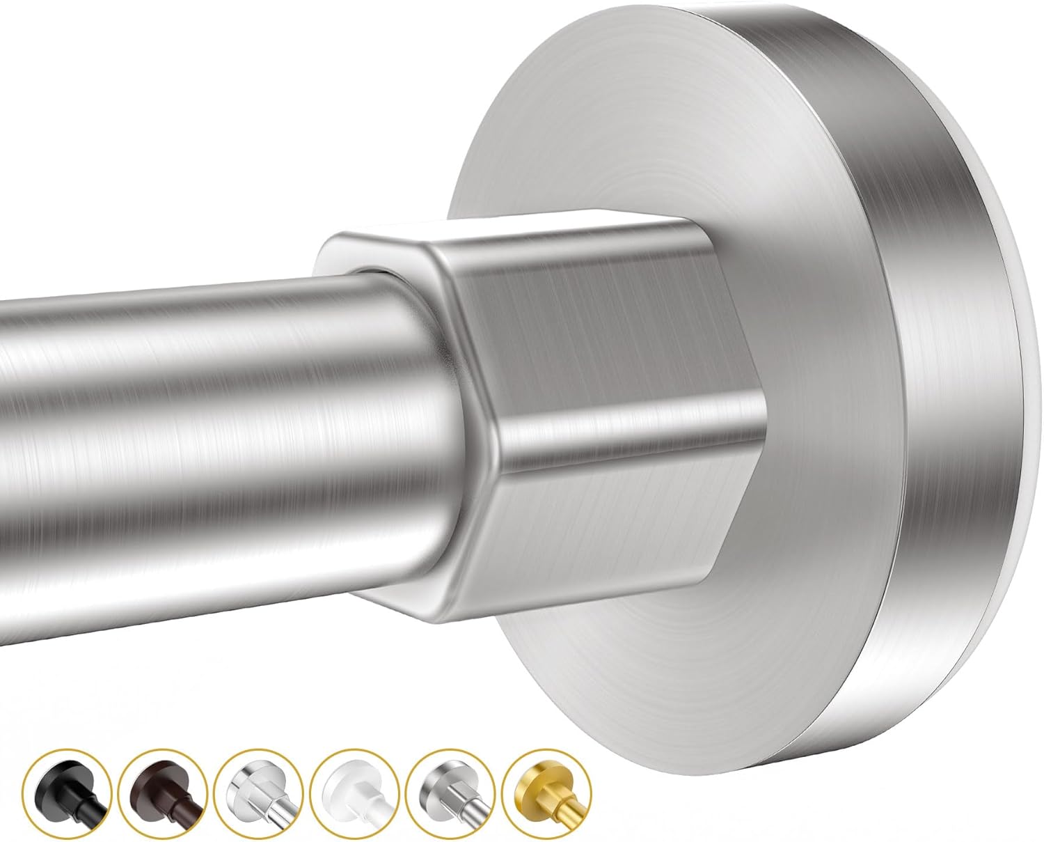 Shower Curtain Rods 32 to 89 Inch, Shower Tension Rod No Drilling Adjustable Sho...