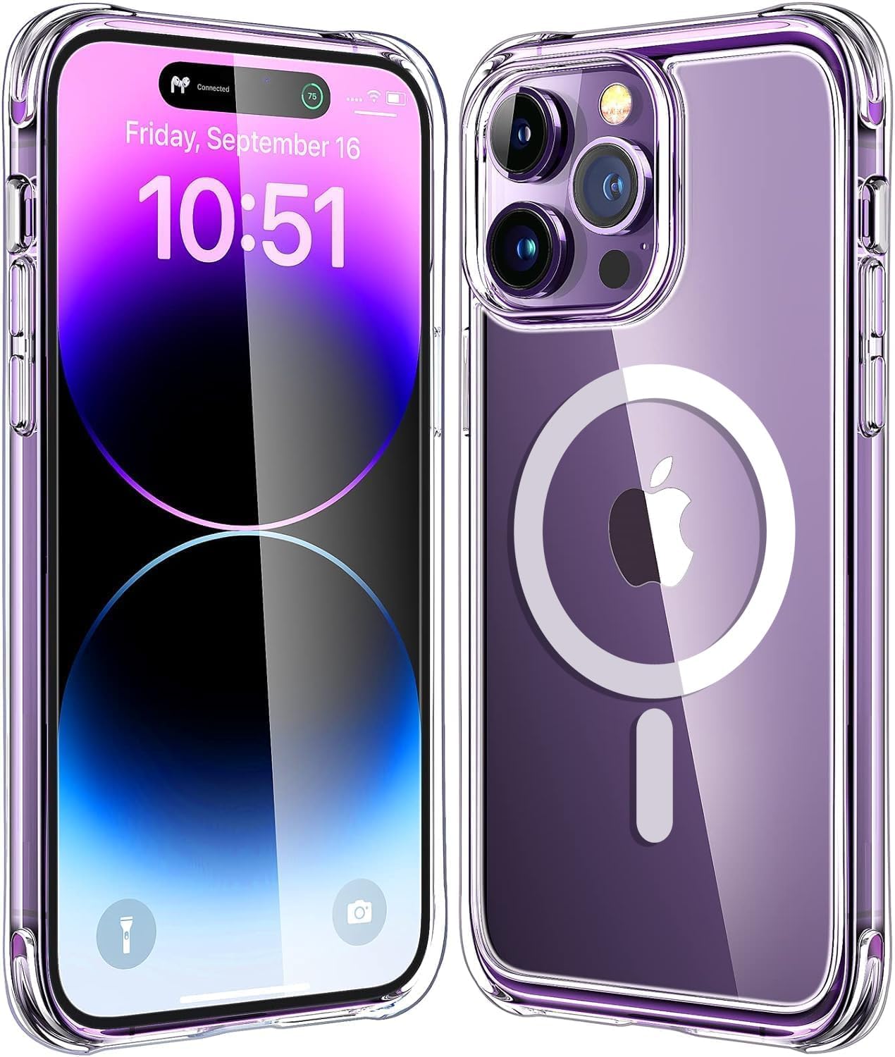 Mkeke Magnetic Designed for iPhone 14 Pro Case Clear with Magsafe [Military Grad...