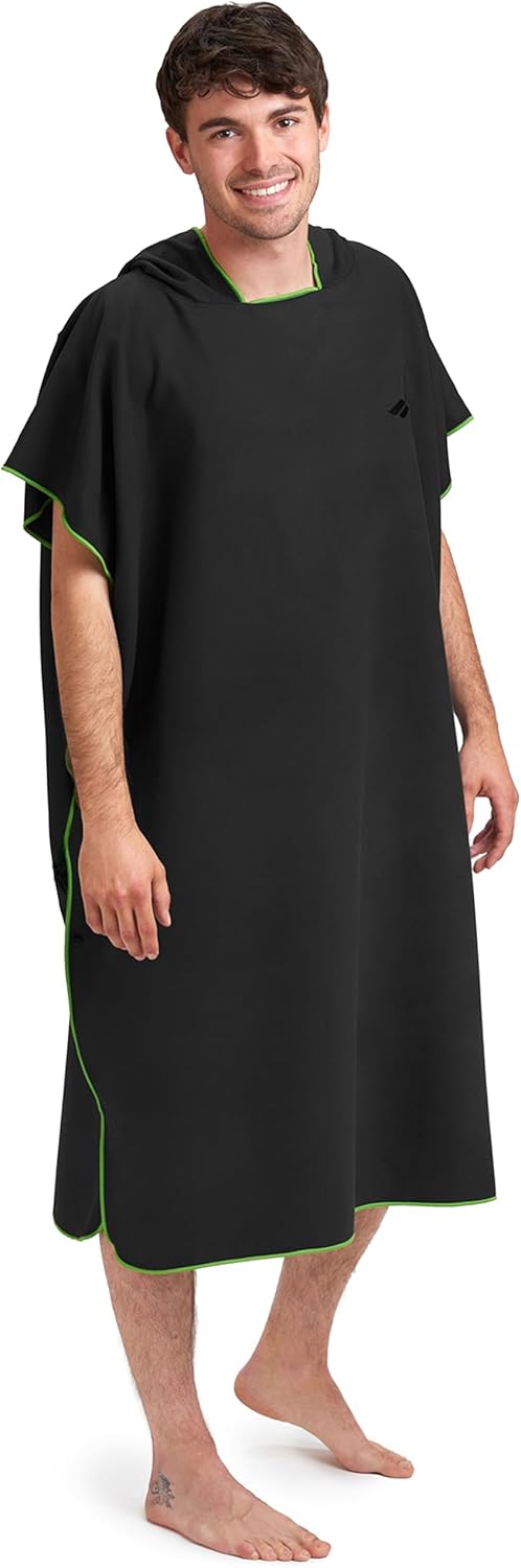 Fit-Flip Changing Robe - Towel Poncho Adult - Microfibre Swim and Surf Poncho -...