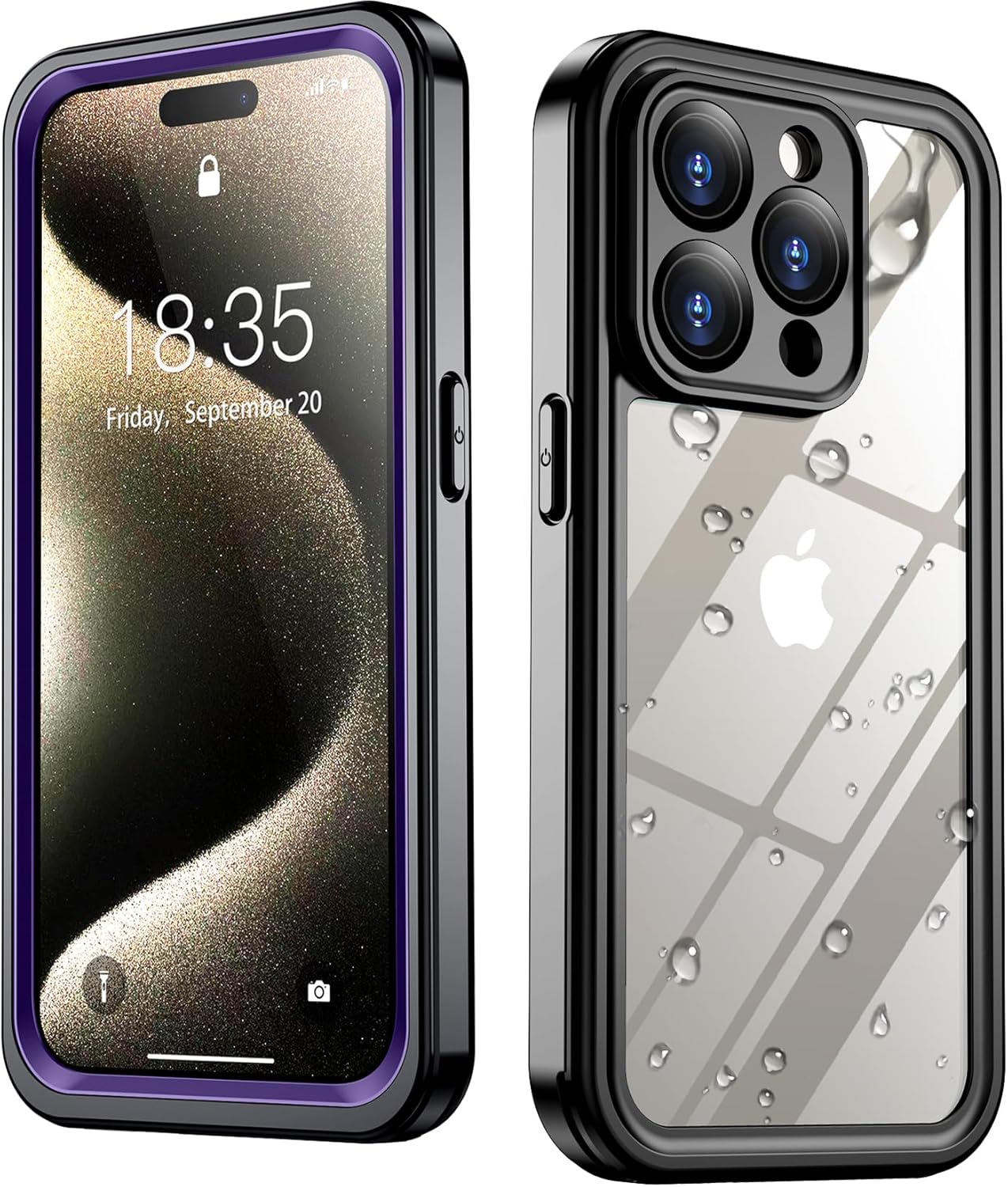 SPIDERCASE for iPhone 15 Pro Max Case Waterproof, Built-in Lens & Screen Protect...