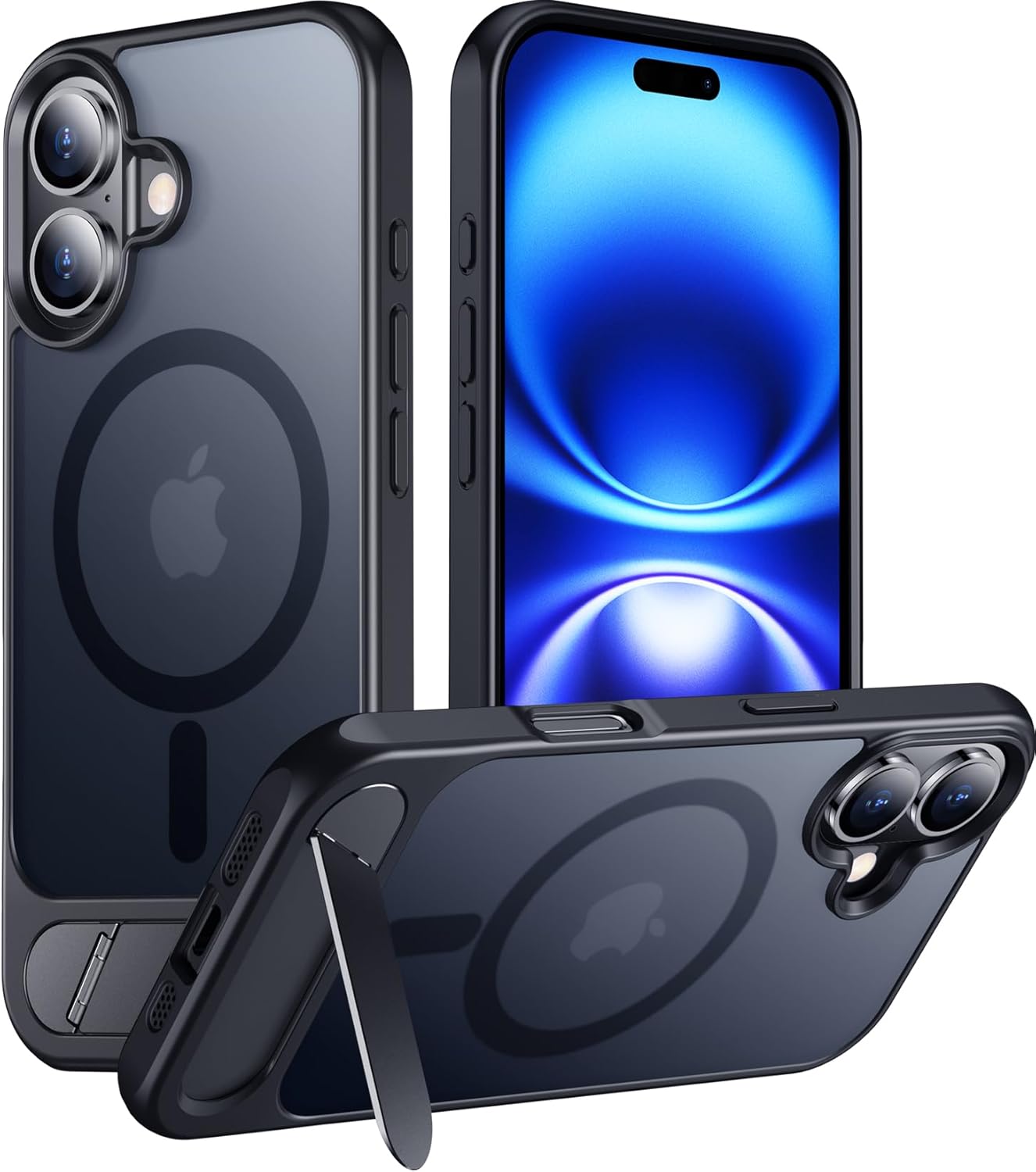 Temdan Magnetic Compatible with iPhone 16 Case, [Built-in Invisible Kickstand][C...