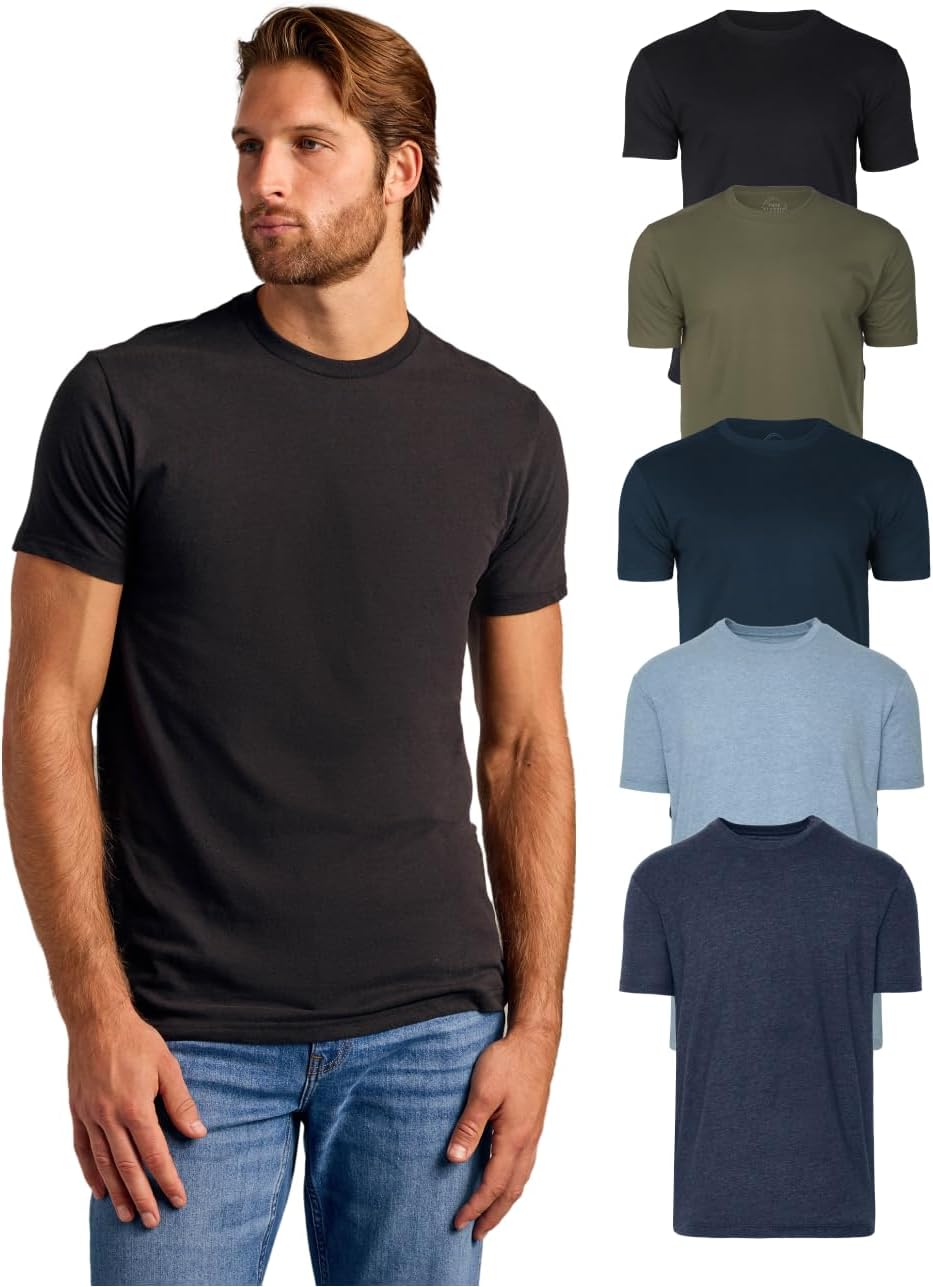 True Classic Mens T-Shirts - Short Sleeve Crew Neck Plain Novelty T Shirt for Me...