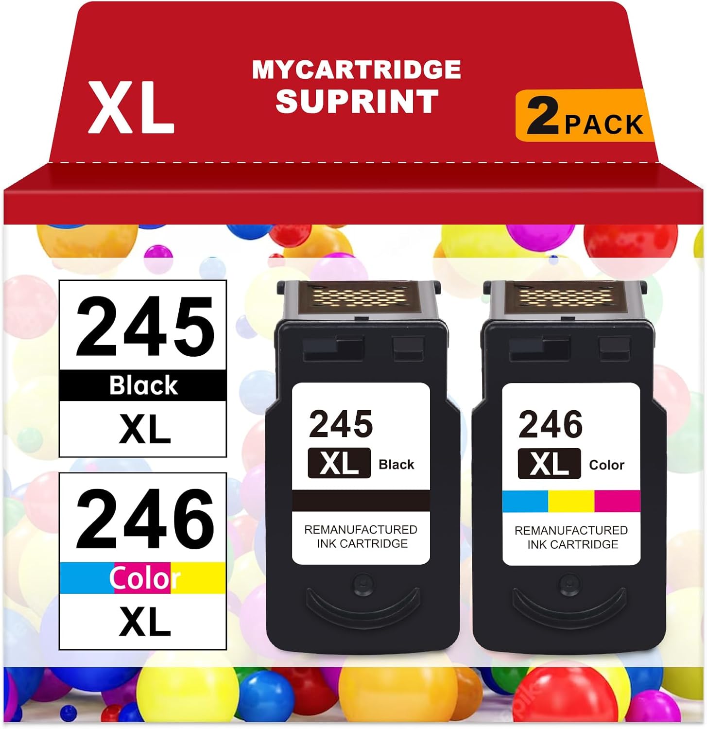 myCartridge SUPRINT 245XL 246XL Combo Pack Ink Cartridge Replacement for Canon I...