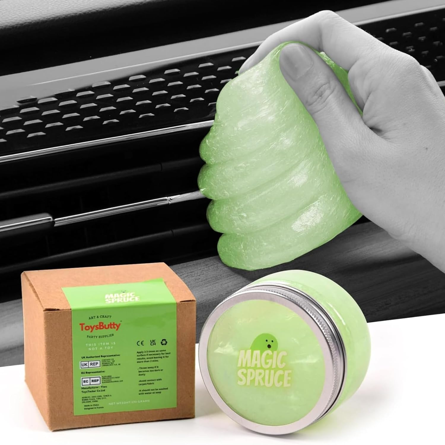 ToysButty Car Cleaning Gel Detailing Kit, Interior Car Cleaner with High End Gre...