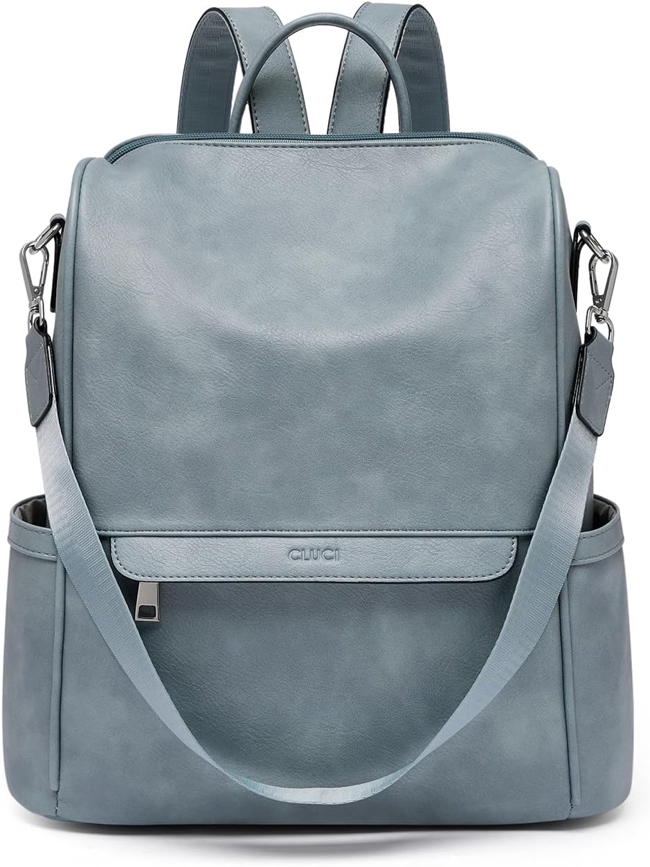 CLUCI Womens Backpack Purse Leather Anti-theft Large Fashion Designer Travel Bag...