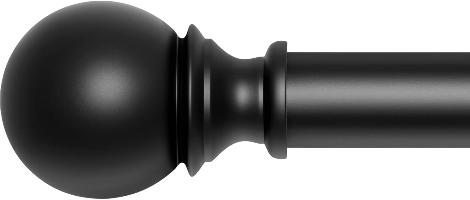 Zeerobee Curtain Rods for Windows 66 to 120, Adjustable Heavy Duty Wrap Around 1...