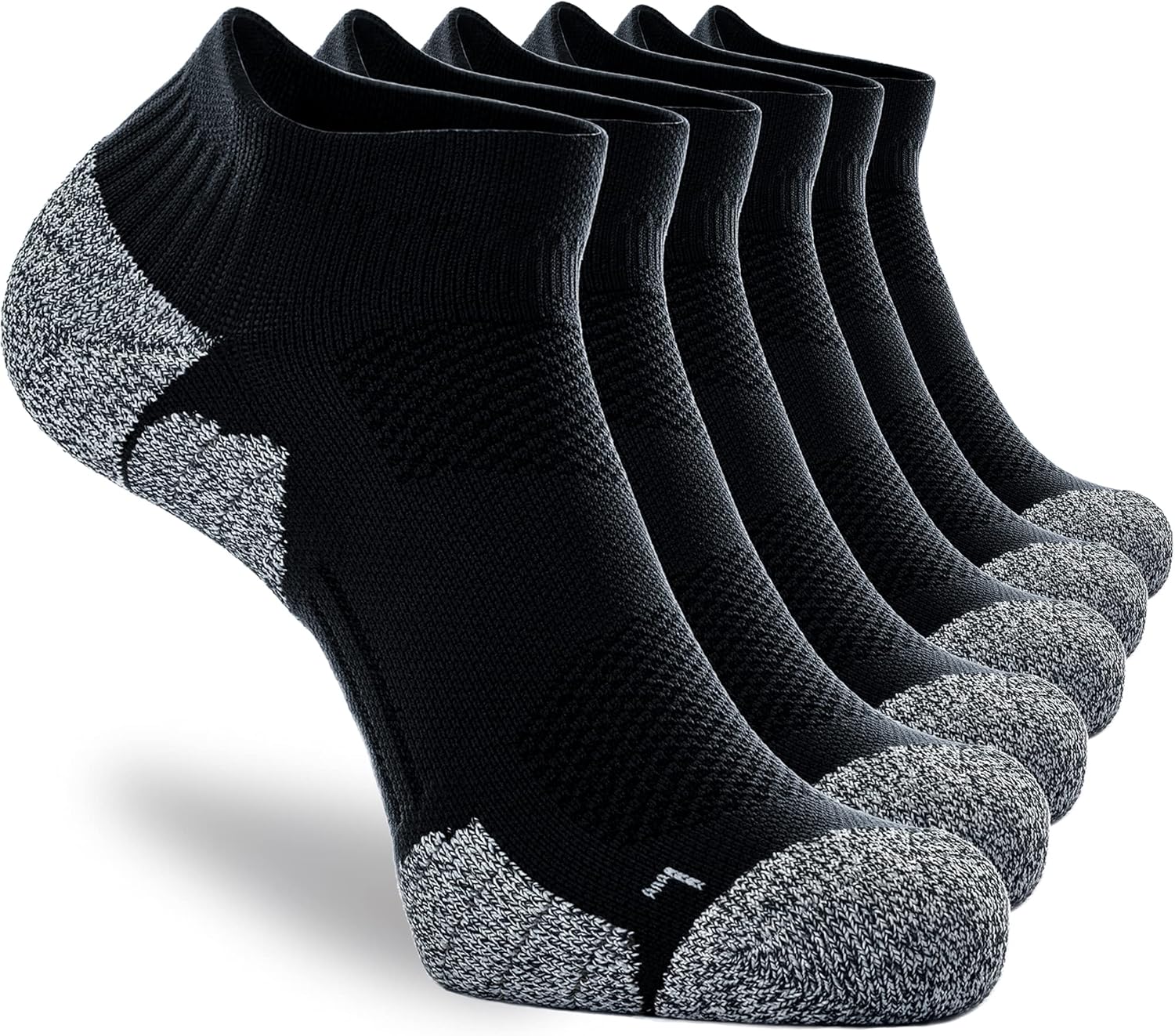CWVLC Unisex Cushioned Compression Athletic Ankle Socks Multipack Medium 6-pairs...