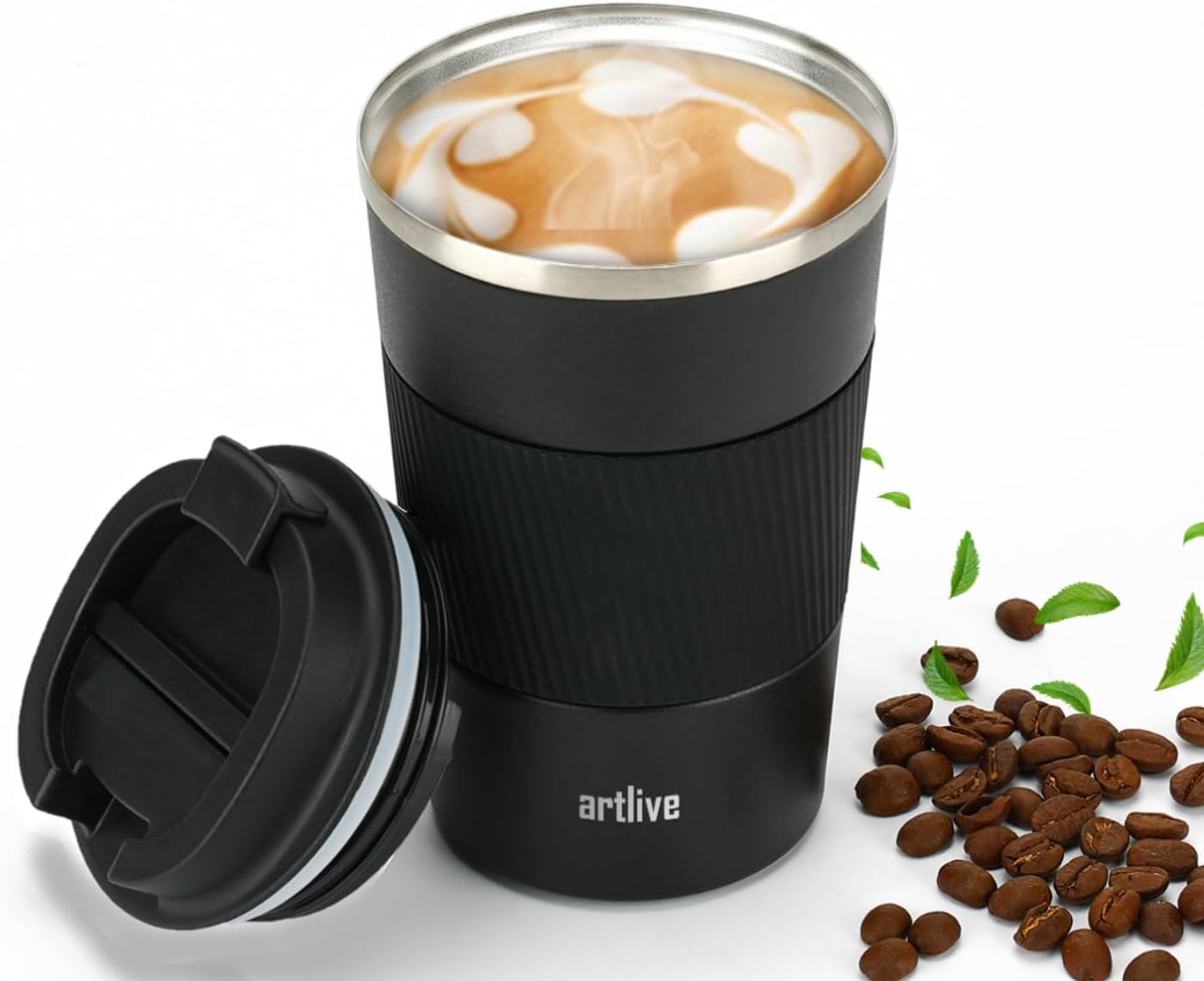 Artlive Coffee Cup, Reusable, Insulated & Double Wall Travel Mug - Travel Cup Th...