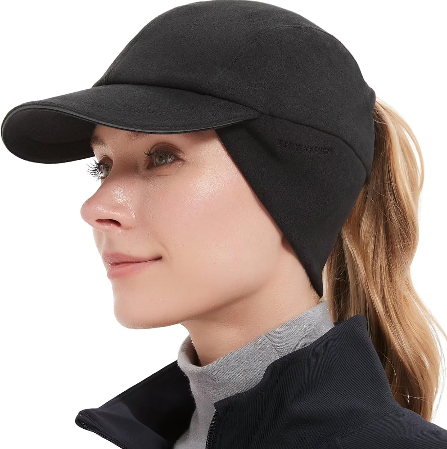 GADIEMKENSD Women's Winter Reflective Fleece Ponytail Hat with Drop Down Ear War...