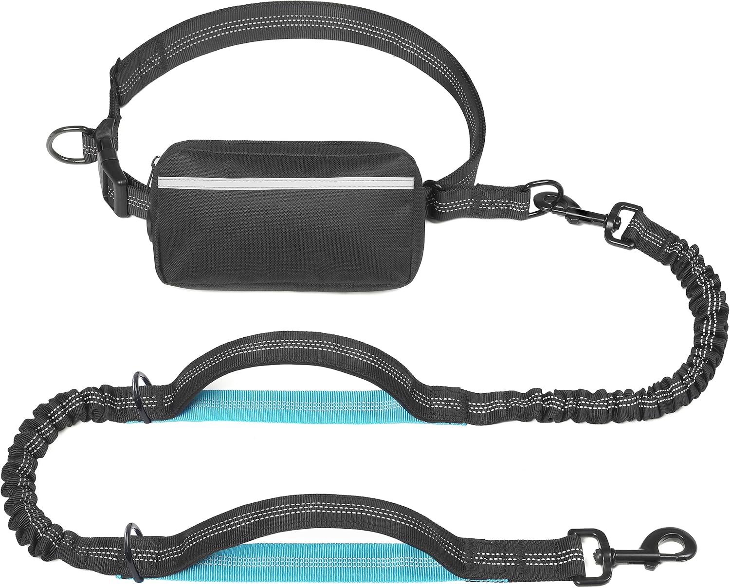 iYoShop Hands Free Dog Leash with Zipper Pouch, Du...