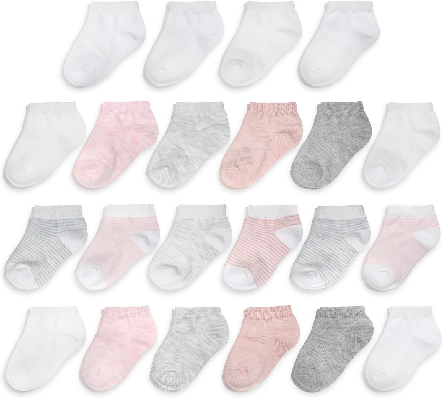 Fruit of the Loom Baby 22-Pack Grow & Fit Flex Zones Low Cut Stretch Socks - Uni...