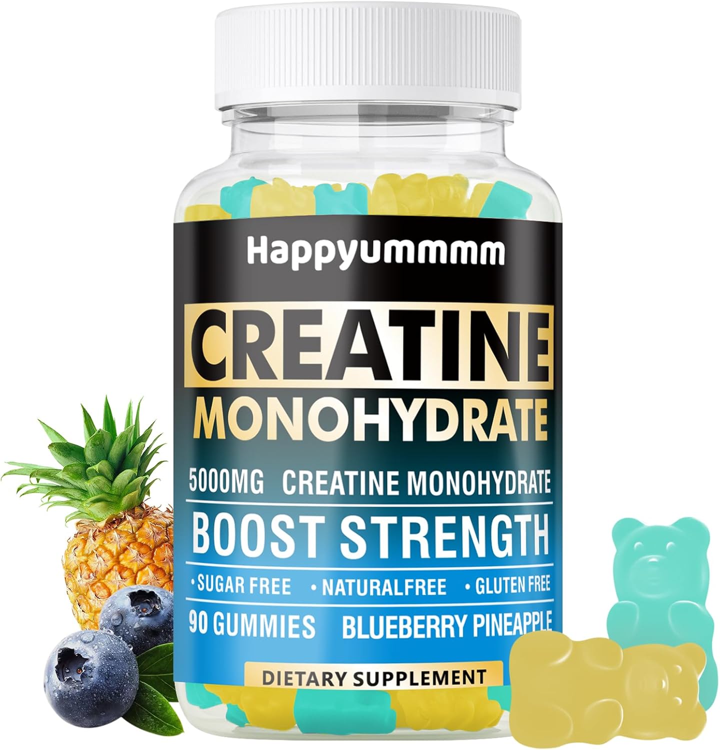 Creatine Monohydrate Gummies 5000mg for Men & Women, Chewables Creatine Monohydr...