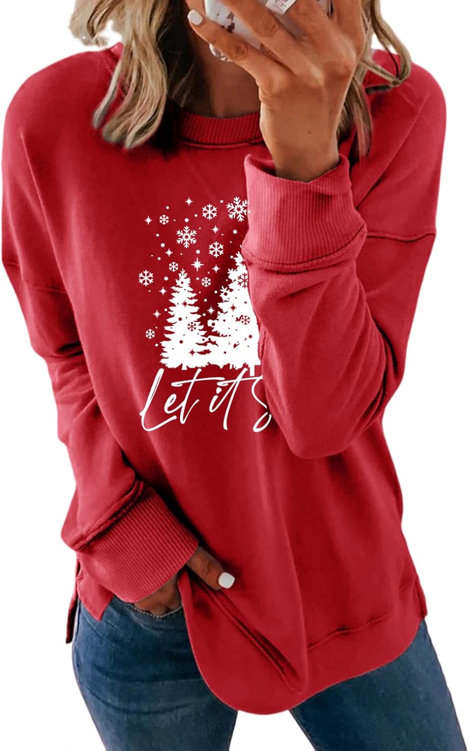 Dokotoo Women's Casual Crew Neck Sweatshirt Loose Soft Long Sleeve Pullover Tops...