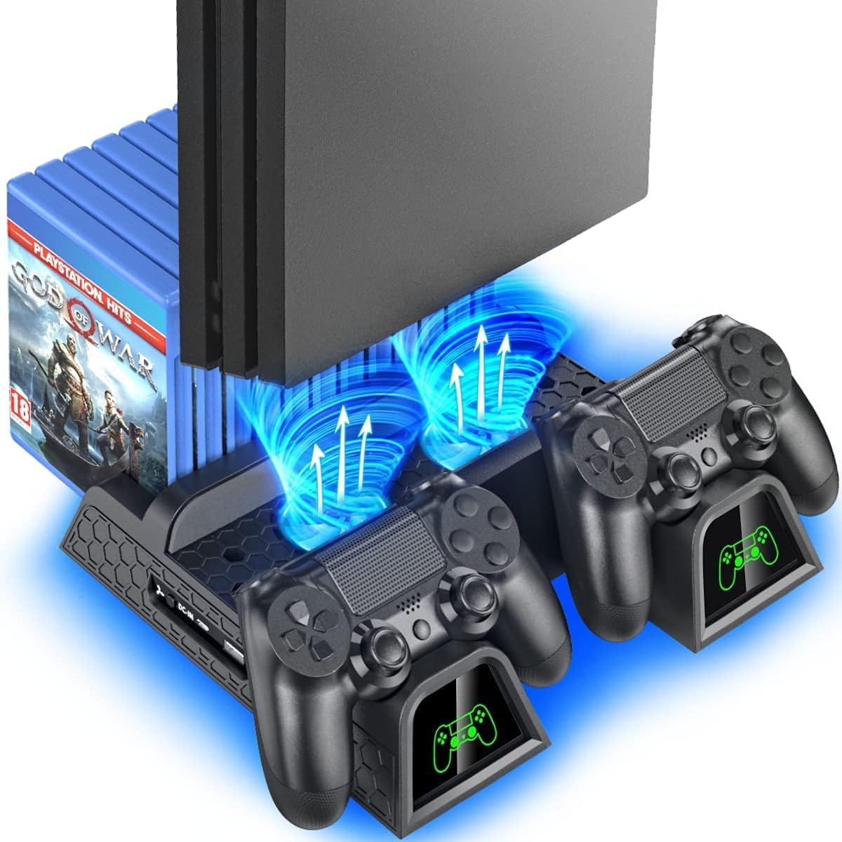 OIVO PS4 Stand with PS4 Cooling Fan Cooler for Pla...