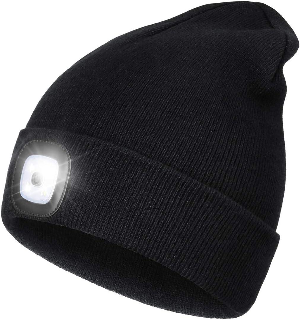 Rechargeable LED Lighted Beanie, Perfect Dad Gifts in Christmas, Stocking Filler...