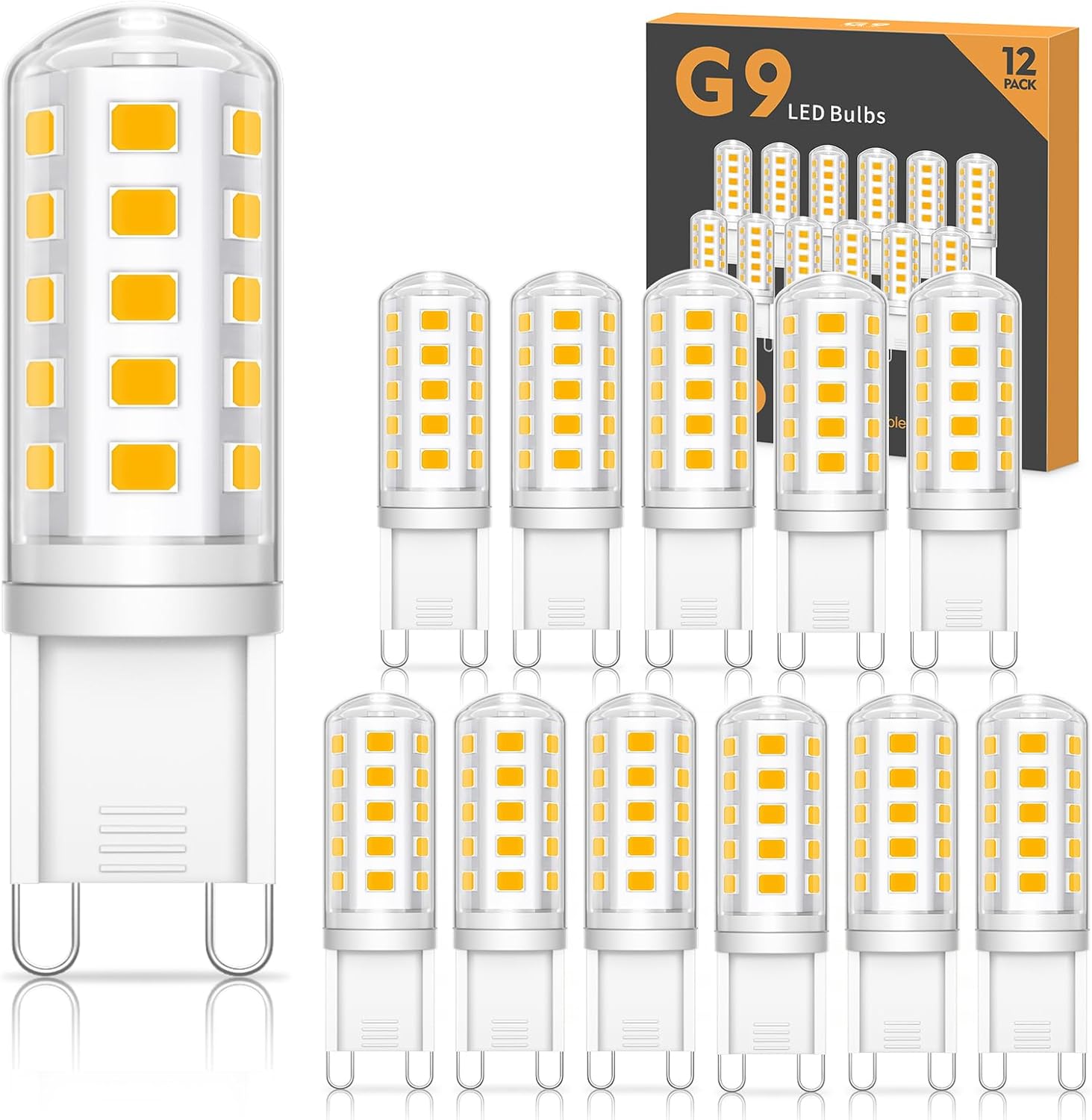 QNUJN G9 Led Bulbs Warm White, 5W, 500LM, 3000K, Equivalent to 50W Halogen, Non-...