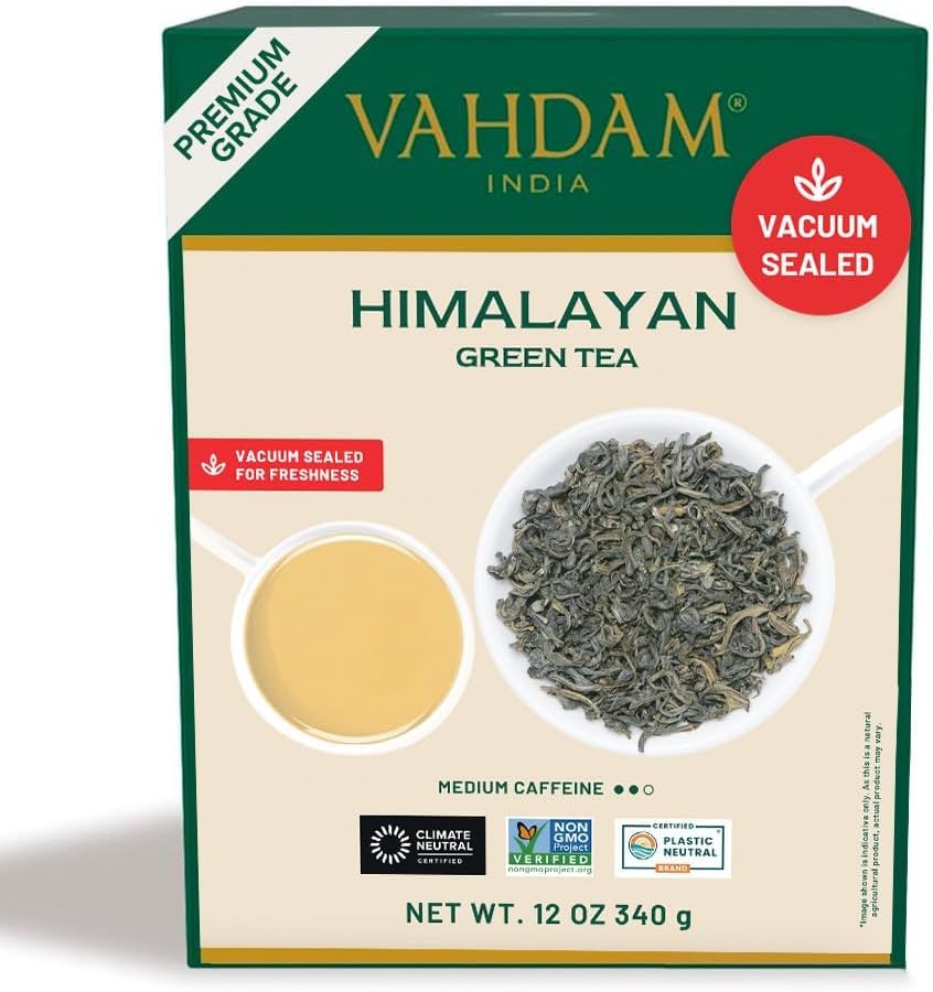 VAHDAM, Green Tea Leaves From Himalayas 340g (170+ Cups) High Elevation Grown Gr...