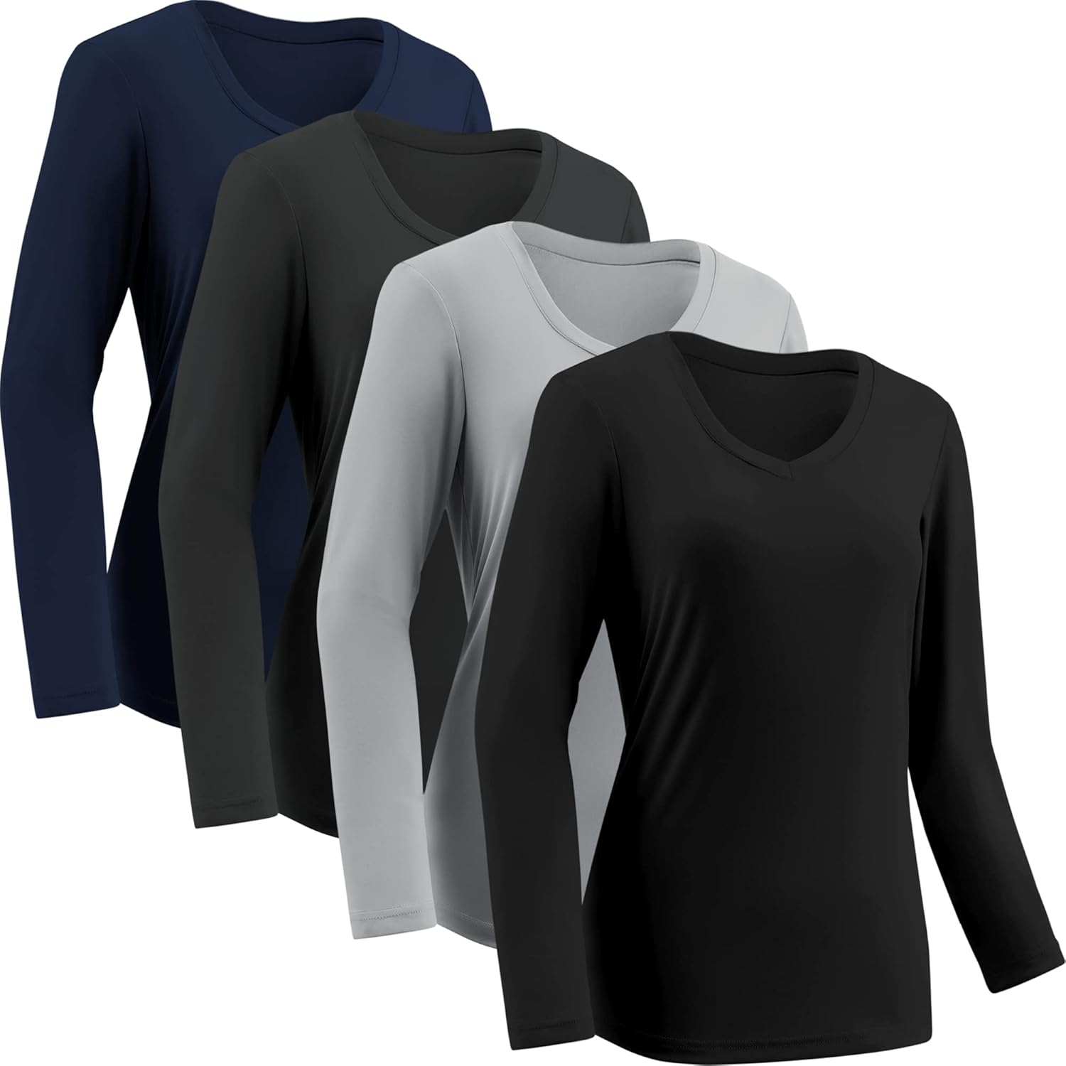 Moisture Wicking Shirts for Women Quick Dry Athletic Running Long Sleeve T Shirt...