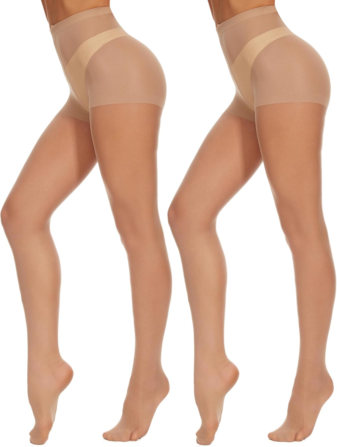 CozyWow 20 Denier Sheer Tights for Women,High Waist Control Top Silk Stockings,C...