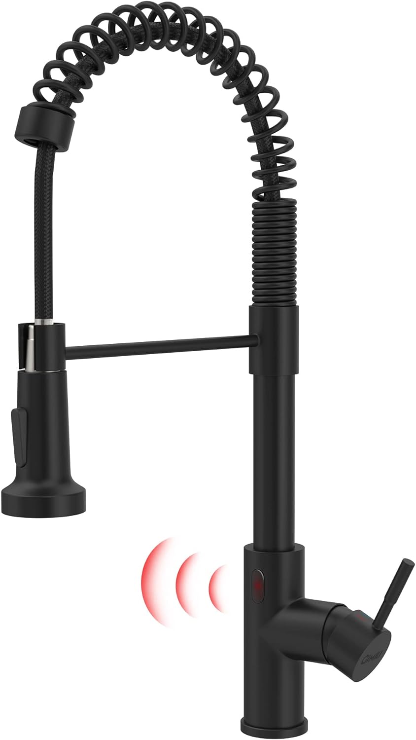 GIMILI Matte Black Touchless Kitchen Faucet Motion Sensor Activated Smart Hands...