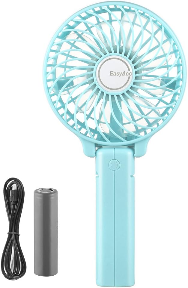 EasyAcc Handheld Electric USB Fans Mini Portable Outdoor Fan with Rechargeable B...