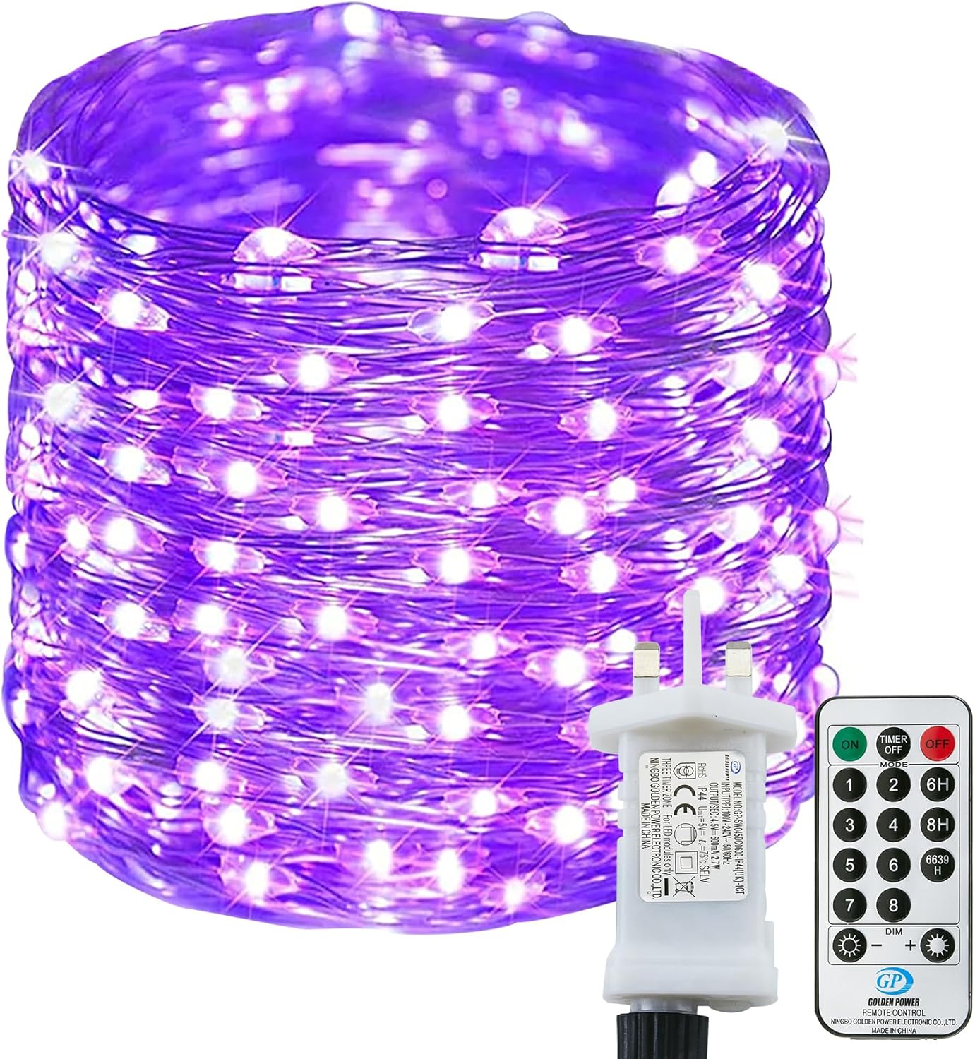 Lezonic Fairy Lights Plug in, 25M 220LED String Lights Mains Powered, 8 Modes Co...