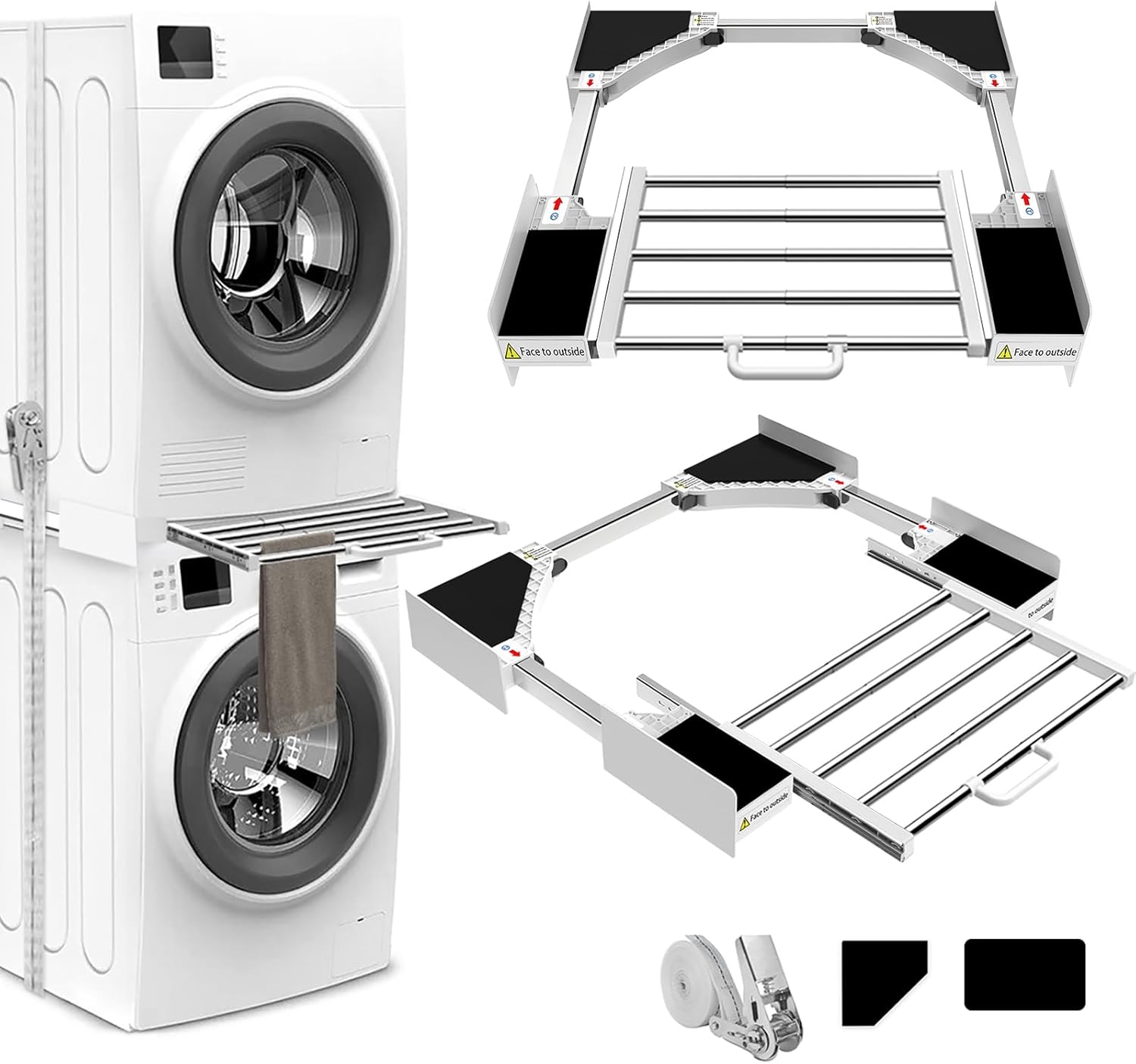 NIUXX Universal Stacking Kit for Washer and Dryer,...