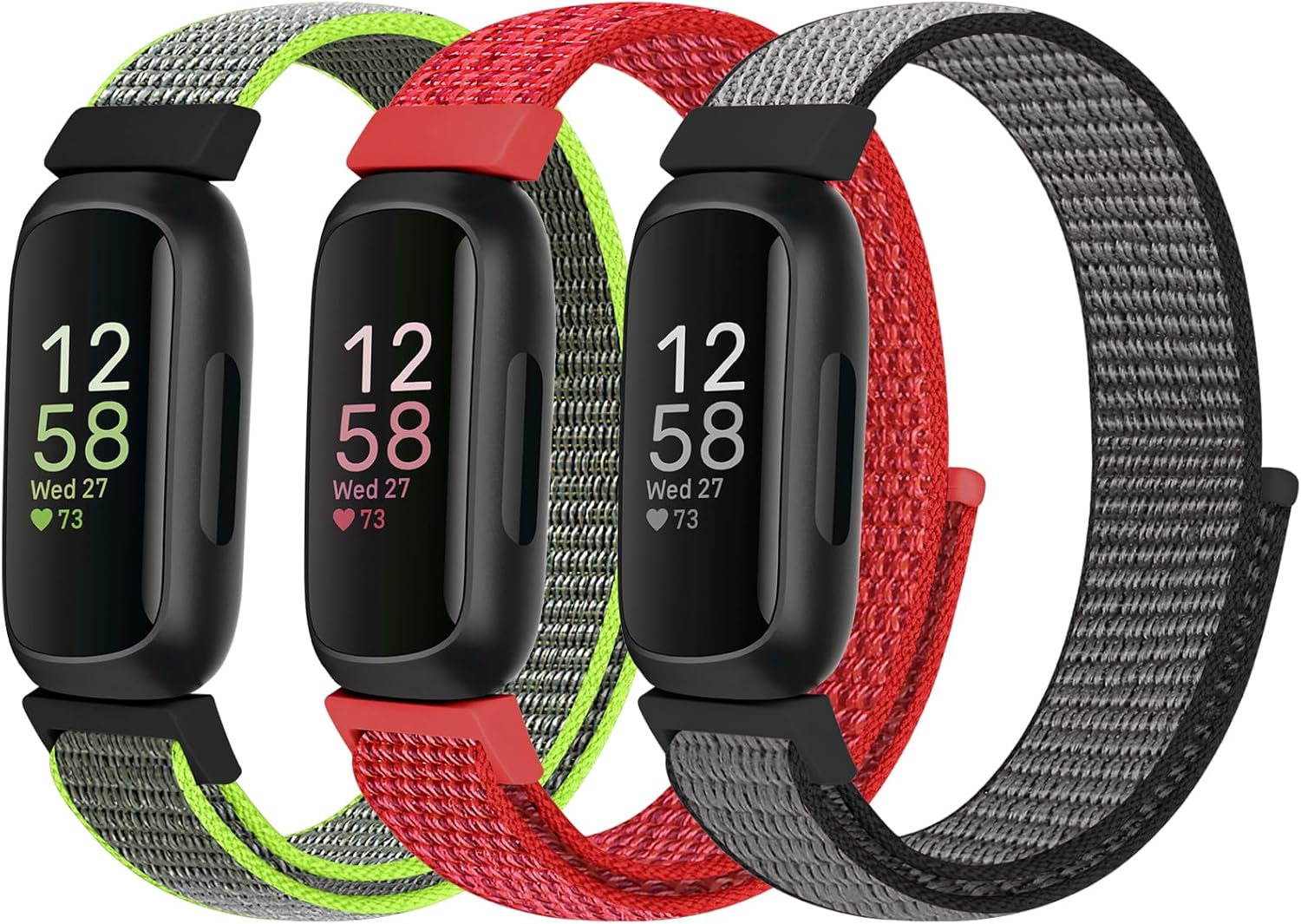 Nylon Sport Loop Straps Compatible with Fitbit Inspire 3/Inspire 2/Inspire HR/In...
