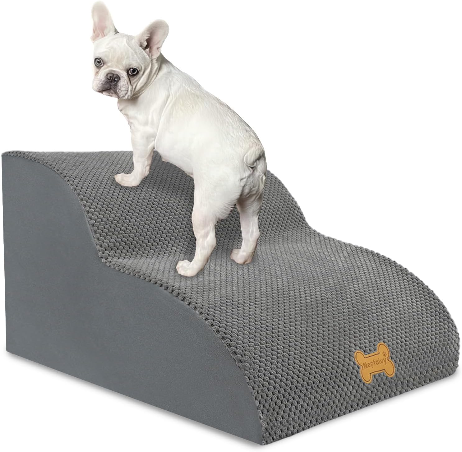 Nepfaivy Dog Steps Stairs for Bed - Non-Slip Pet Stairs for Small Dogs and Cats,...