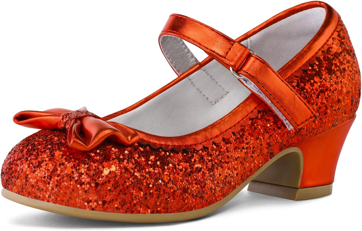 K KomForme Girl's Dress Shoes Mary Jane Glitter 1....