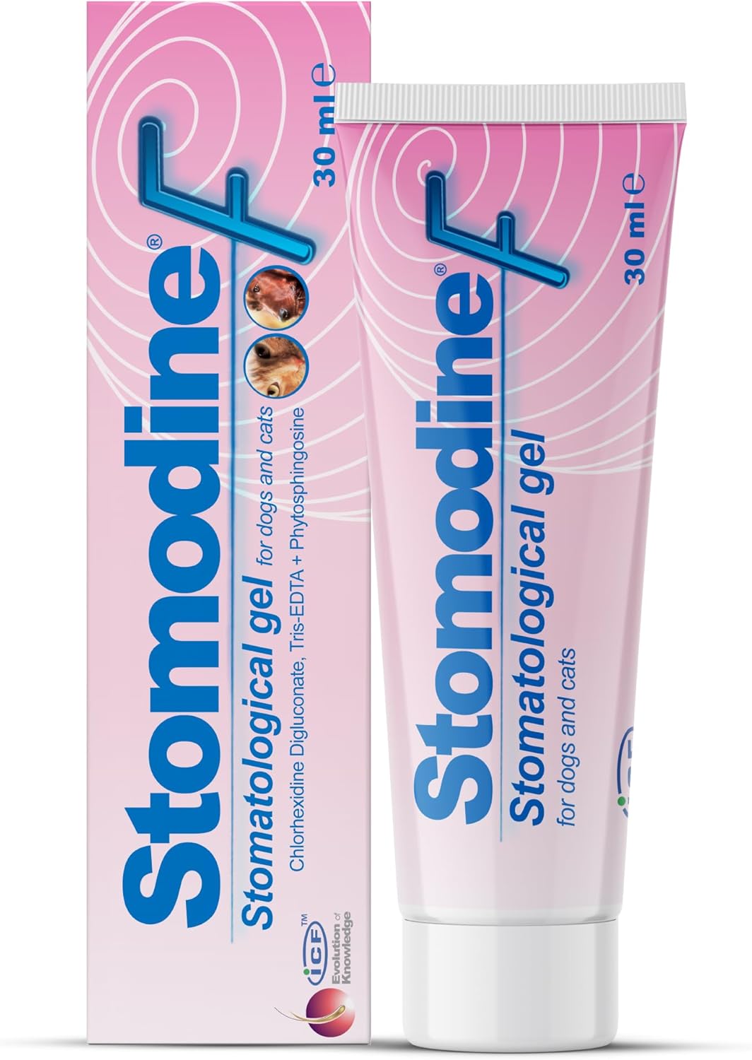 ICF | Stomodine F | Cat & Dog Toothpaste | Meat Flavour | Fights Plaque & Bad Br...