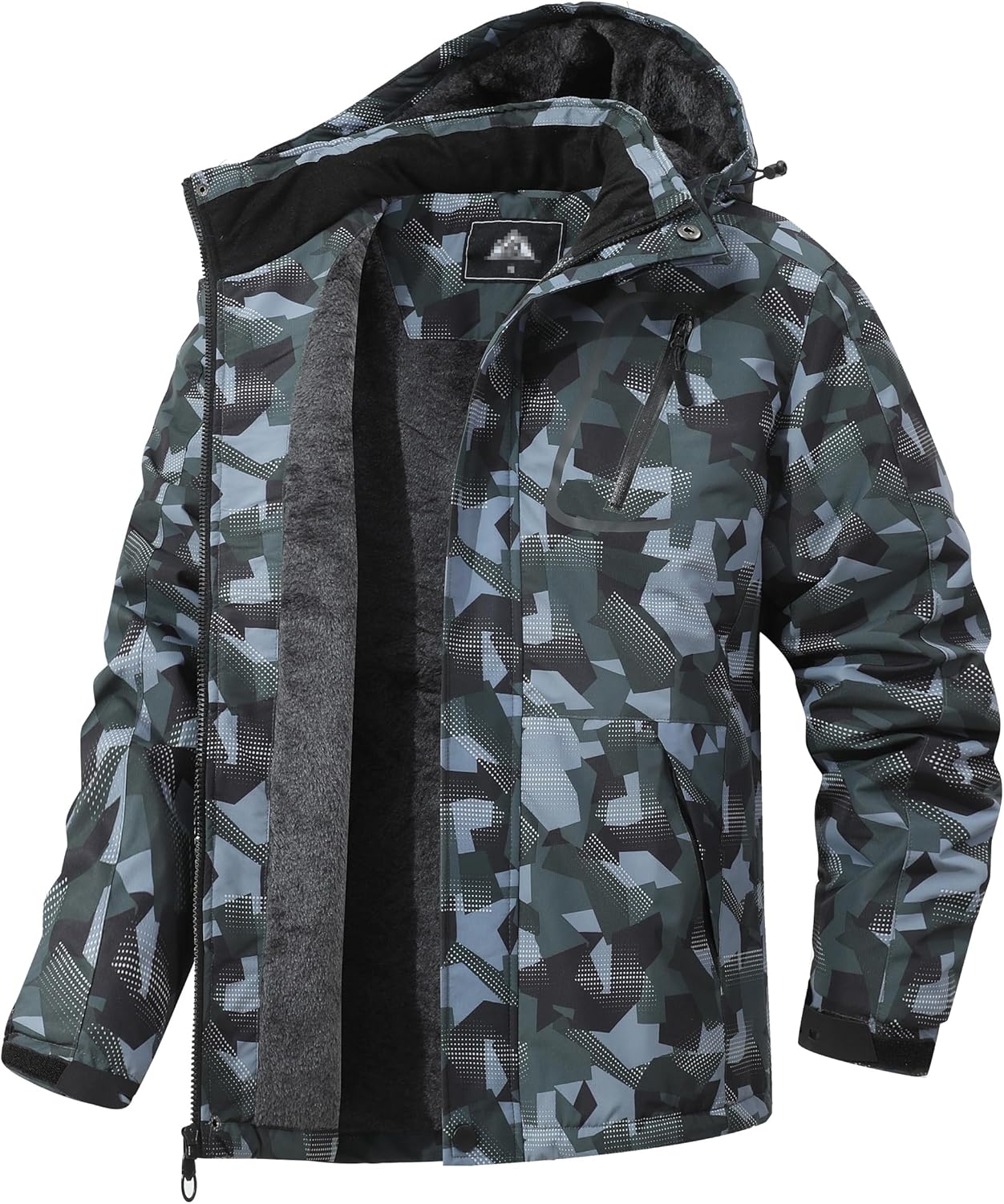 Men's Mountain Winter Coat Warm Fleece Ski Snow Jacket Waterproof Raincoat with...