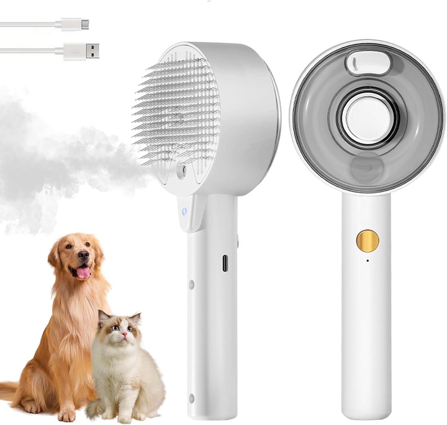 Spritz Defur Comb For Cats 2024 Cat Steam Brush For Grooming 4 In 1 Spray Cat Co...