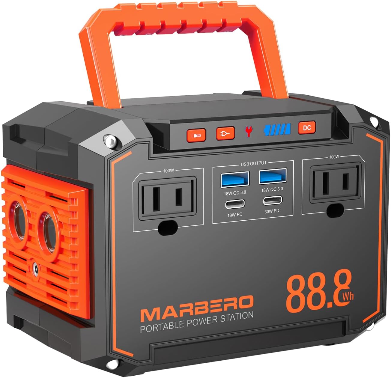MARBERO Portable Power Station 88.8Wh 150W Peak Camping Portable Power Bank with...