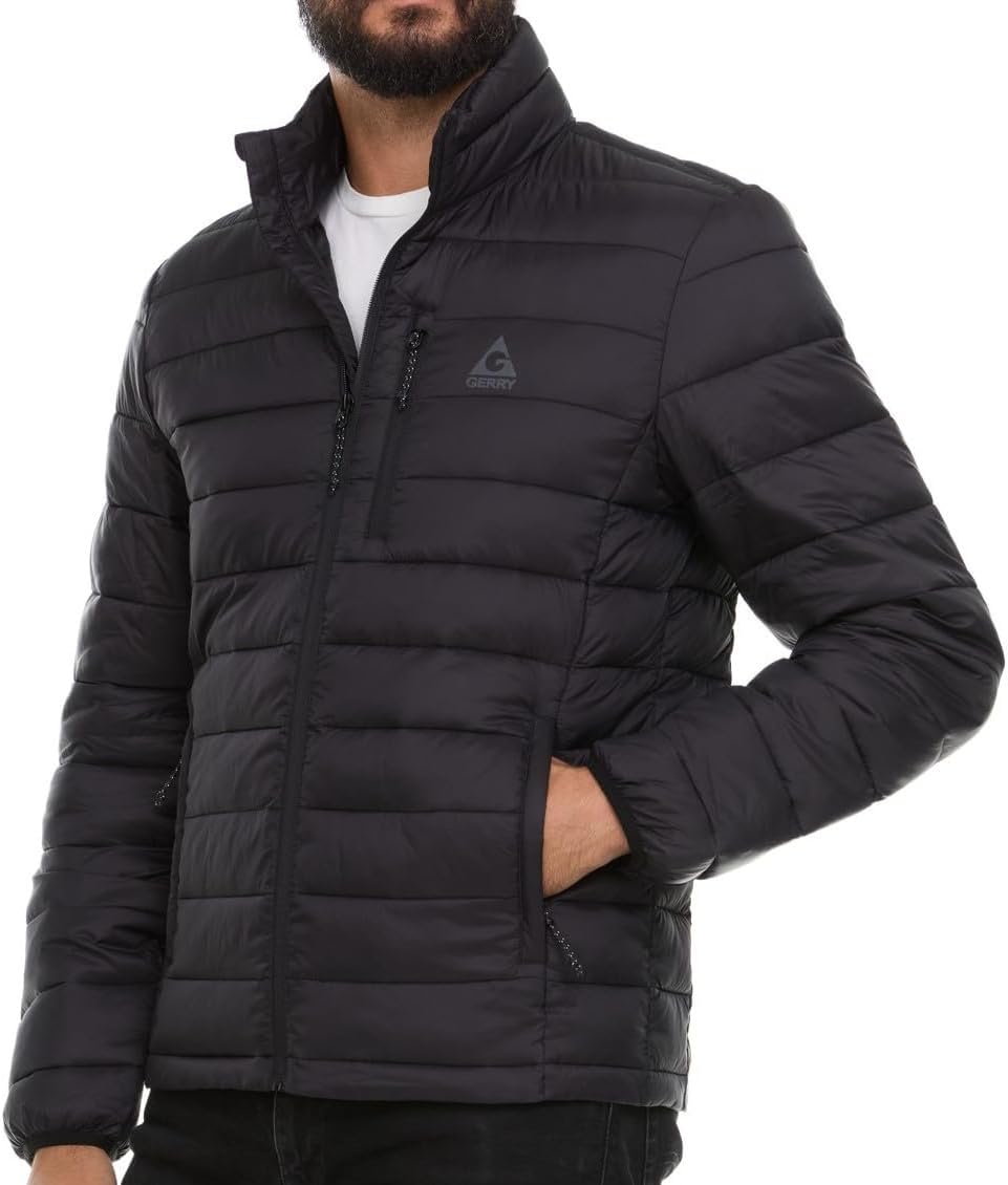 Gerry Packable Puffer Jacket Men, Warm Lightweight Winter Jackets for Men Black...