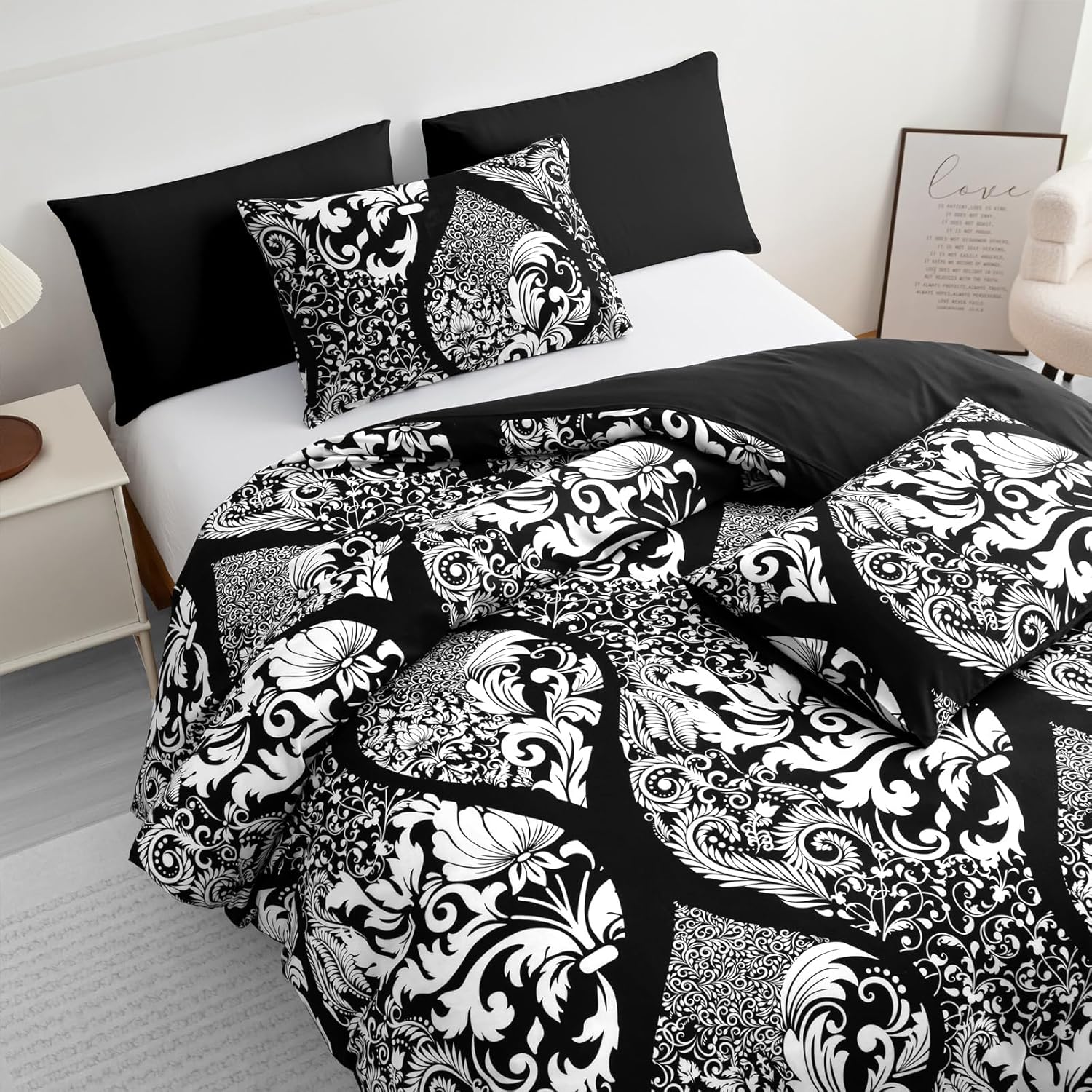 Pamposh Super King Duvet Set Premium Brushed Microfiber Super King Duvet Cover U...