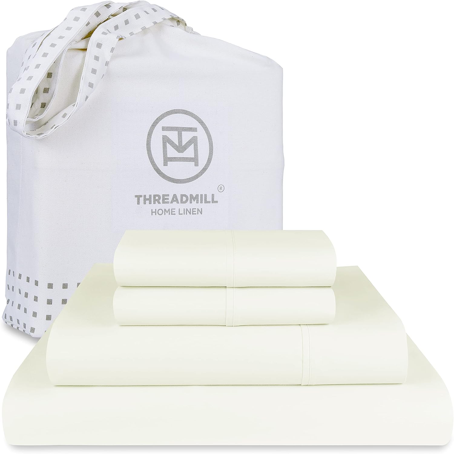 Threadmill 100% Supima Cotton Sheets, Premium 1200 Thread Count Cotton Sheets fo...