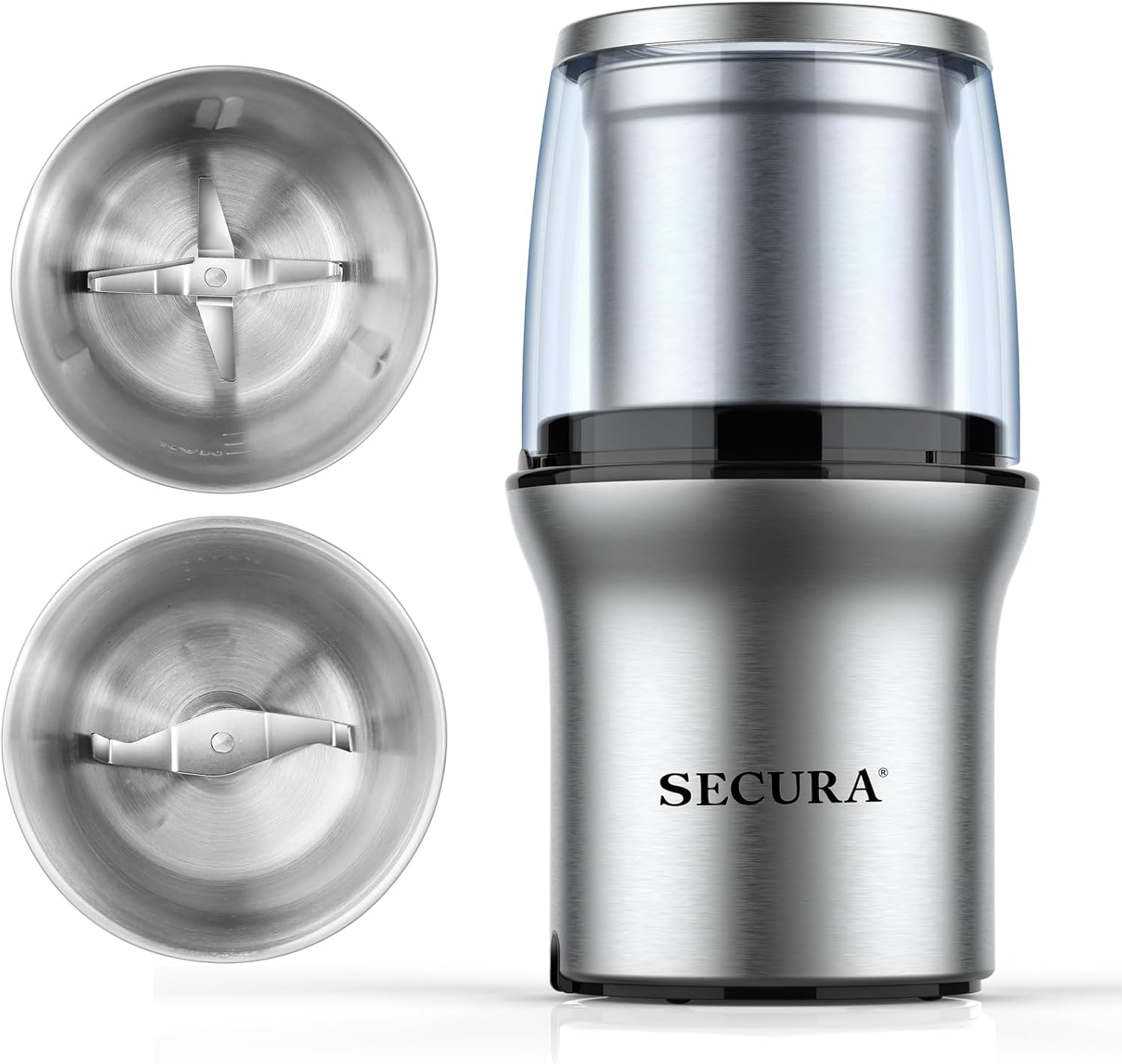Secura Electric Coffee Grinder and Spice Grinder w...