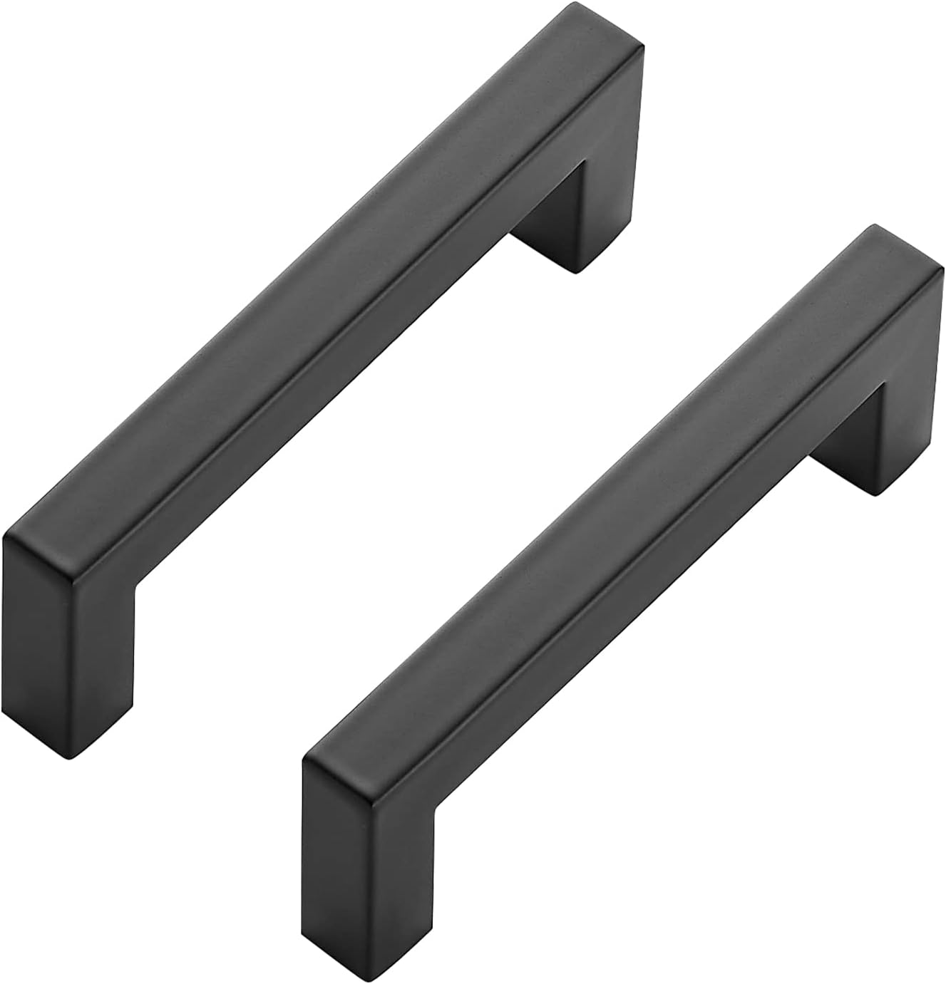 Ravinte 30 Pack Black Cabinet Pulls 4 Inch Square Cabinet Handles Matte Black Ki...