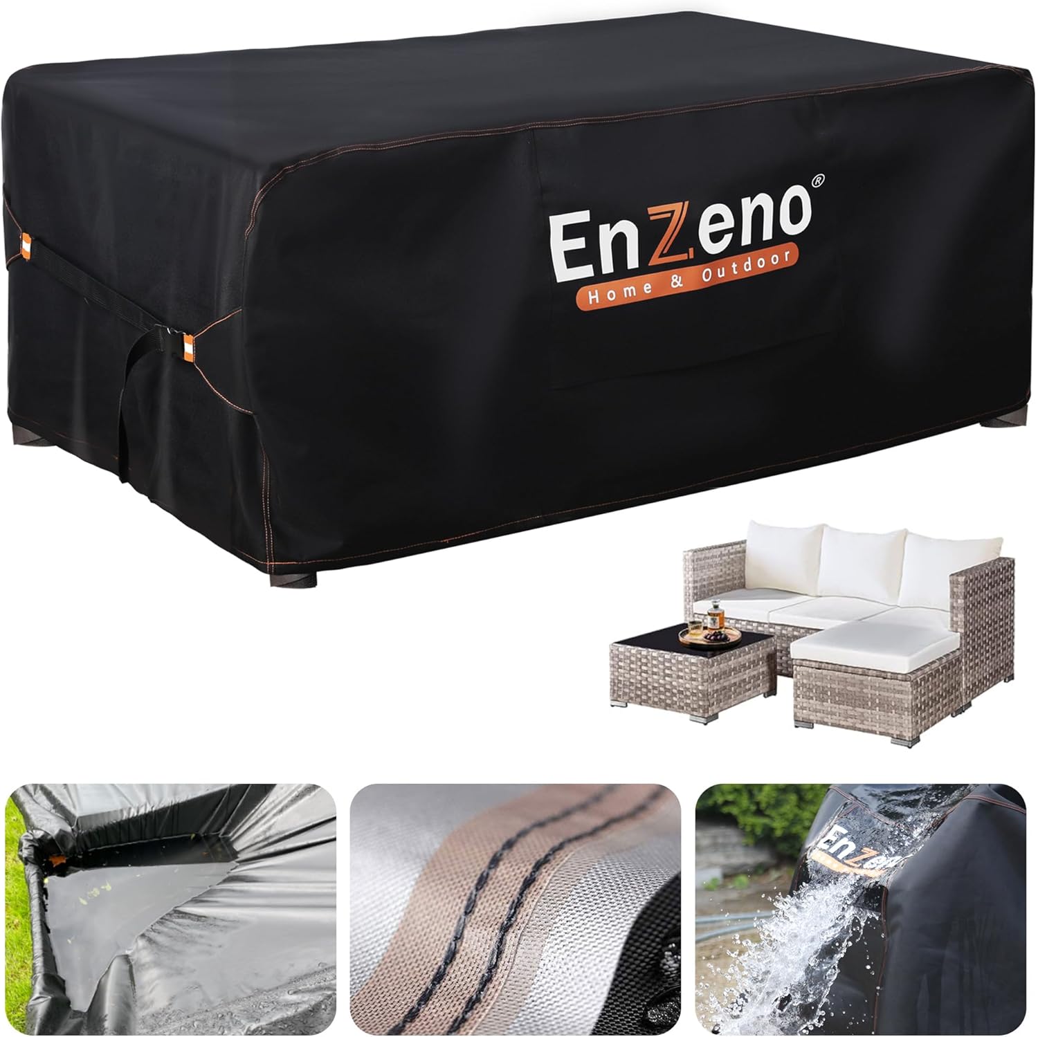 Outdoor Garden Furniture Covers Waterproof with Air Vent, 210X110cm, Patio Furni...