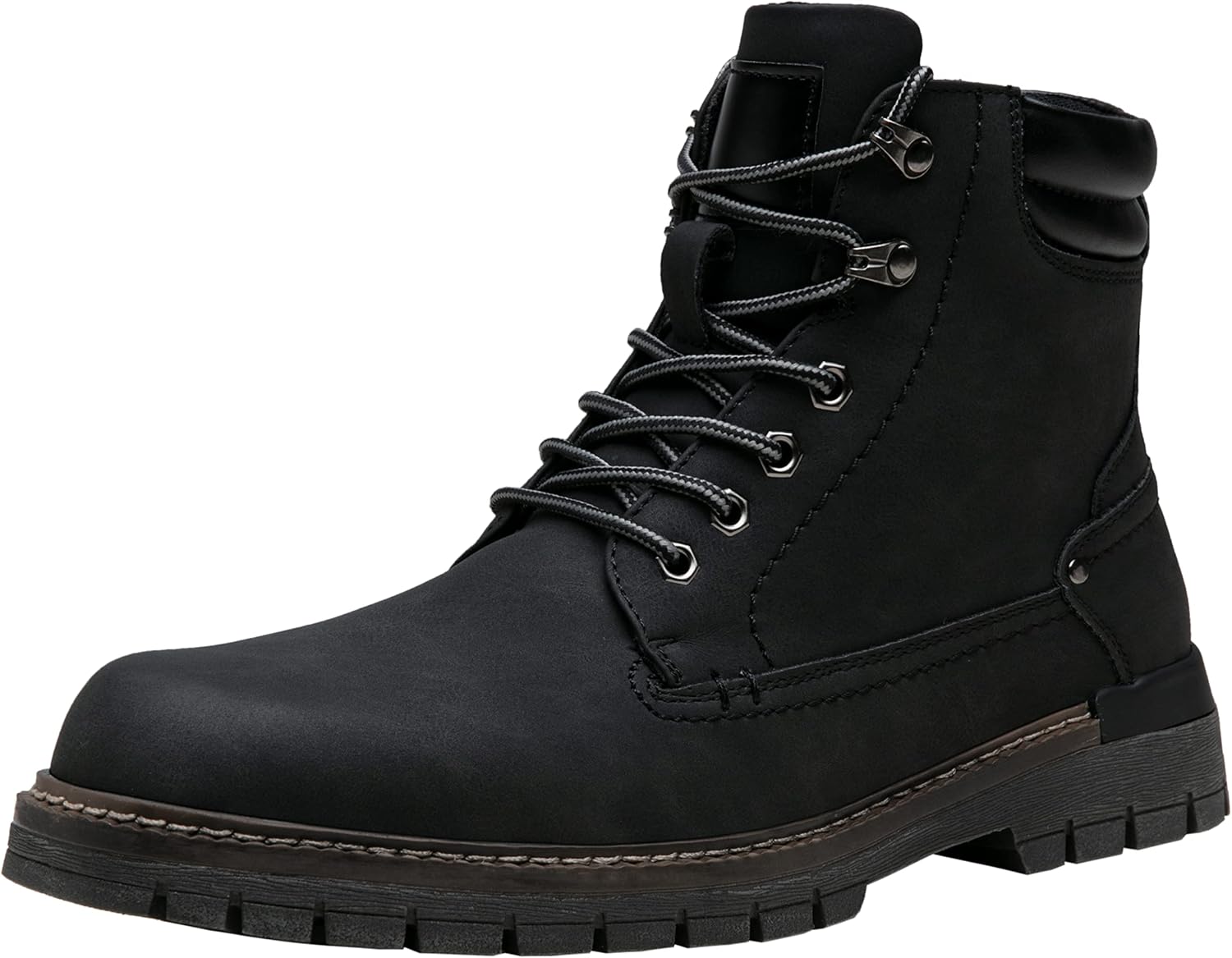 Jousen Mens Boots Fashion Casual Boot Hiking Zipper Chukka Boots for Men 9 Black