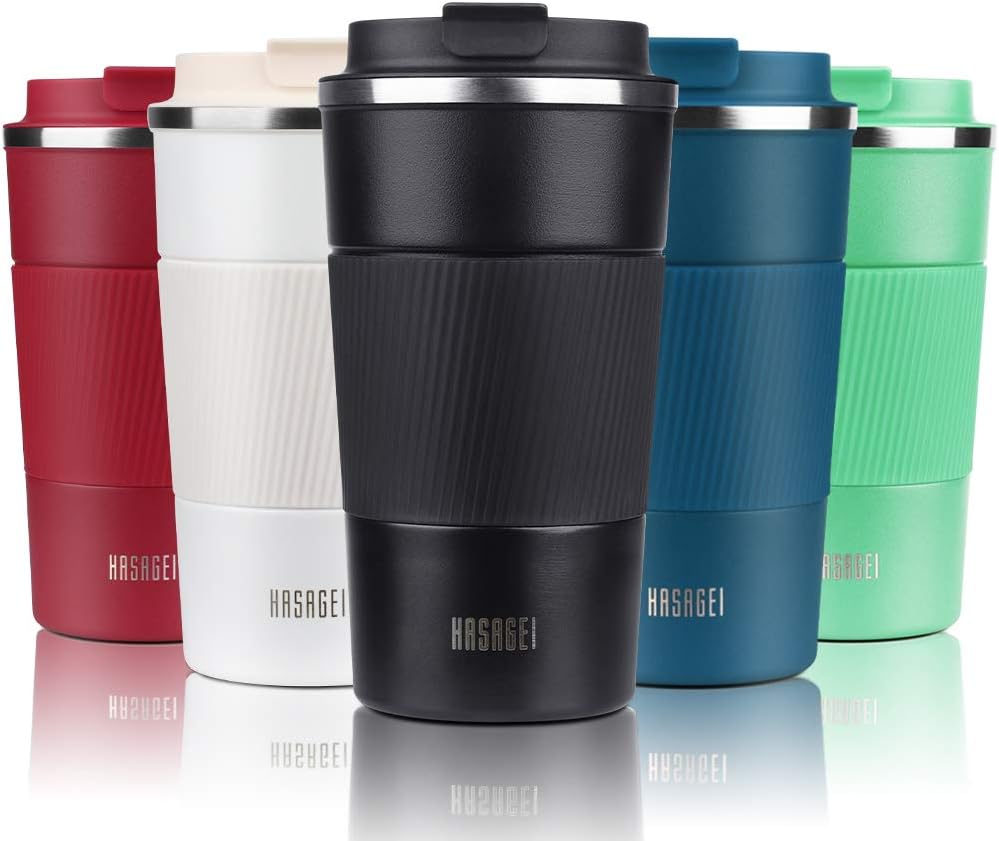 HASAGEI Travel Mug, Insulated Coffee Cup with Leakproof Lid - Vacuum Insulation...