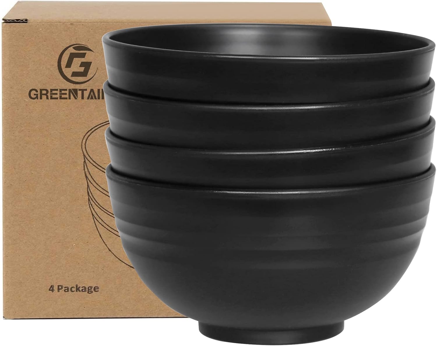 Greentainer Unbreakable Large Cereal Bowls - 24 OZ Plastic Lightweight Bowl Sets...