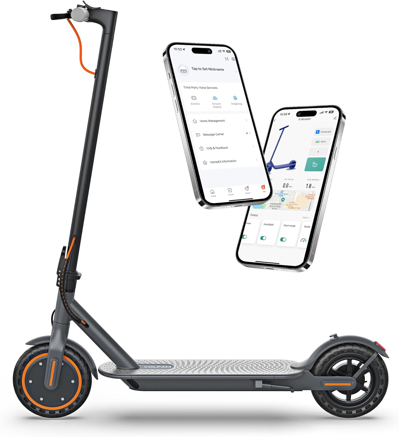 Electric Scooter, 350W/500W Motor, Max 21-28 Miles Range, 19/21 Mph Top Speed, 8...