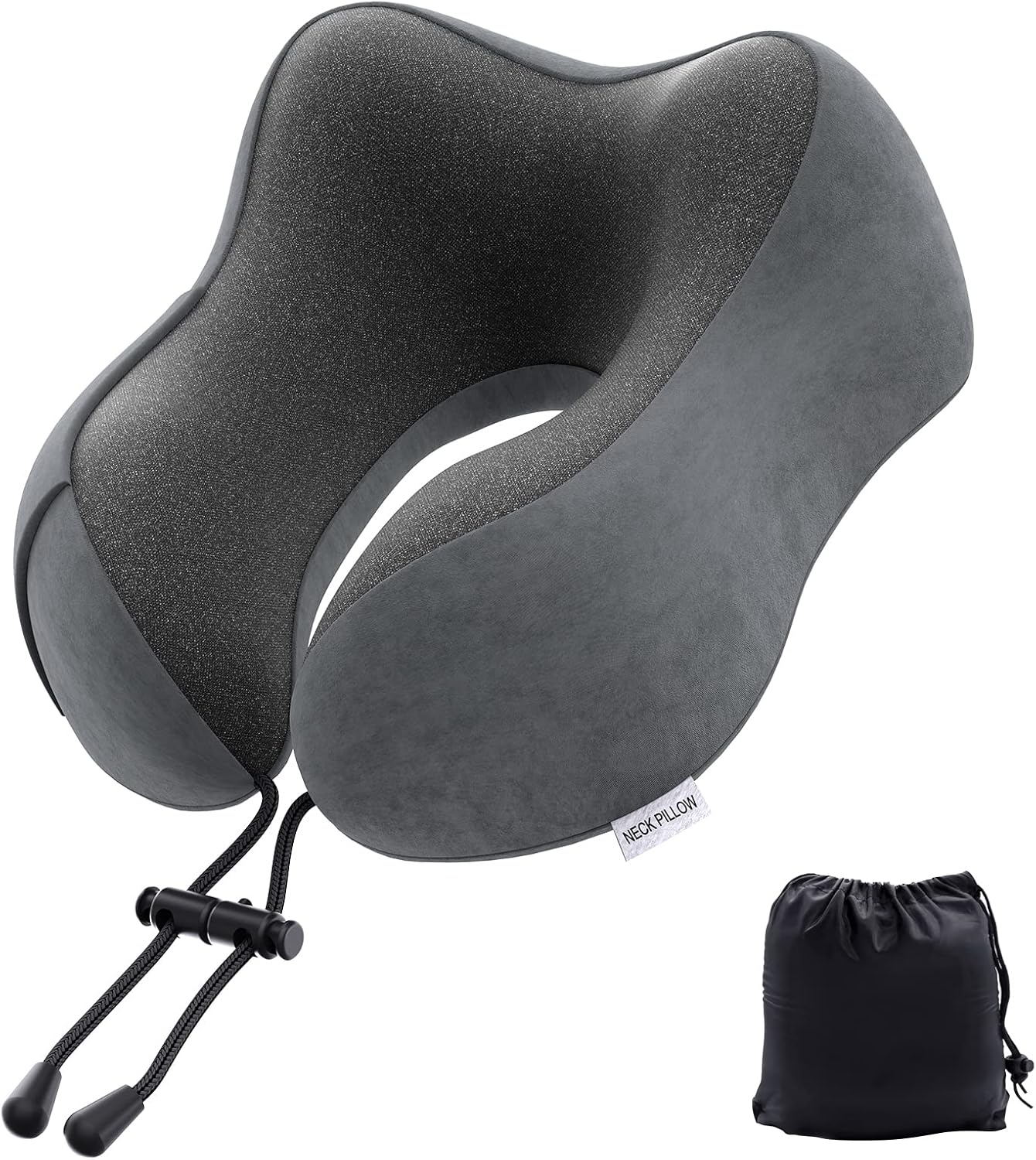 Travel Pillow Memory Foam Neck Pillow Lightweight Quick Pack for Airplane Train...