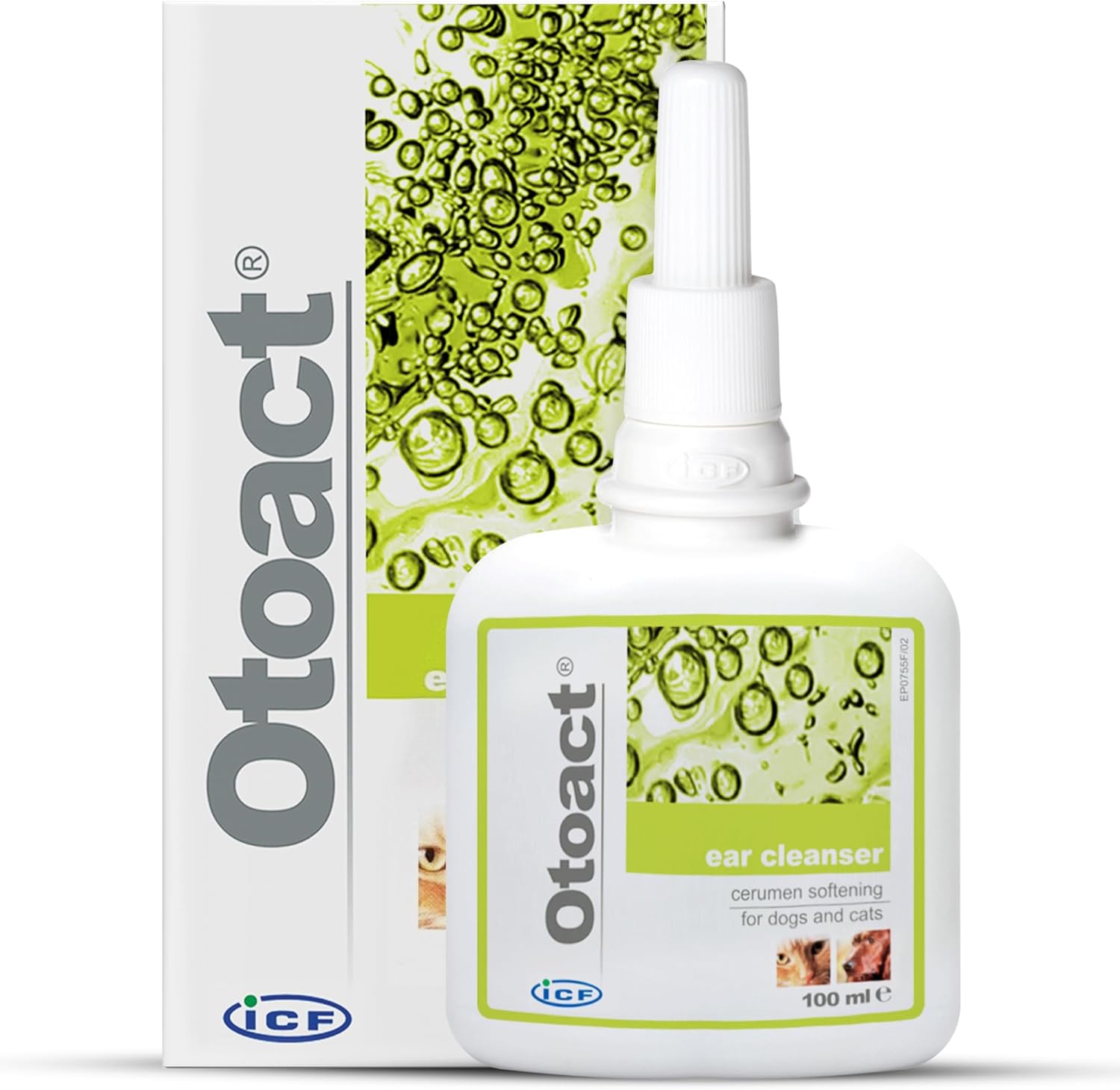 ICF | Otoact | Cat And Dog Ear Cleaner | Dog Ear Drops To Stop Wax Build Up, Hea...