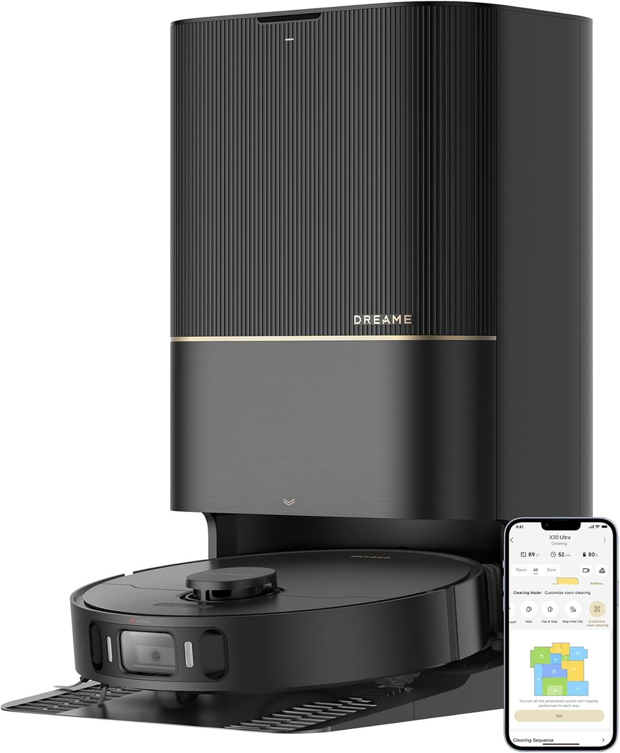 dreame X30 Ultra Robot Vacuum and Mop Combo, 8300P...